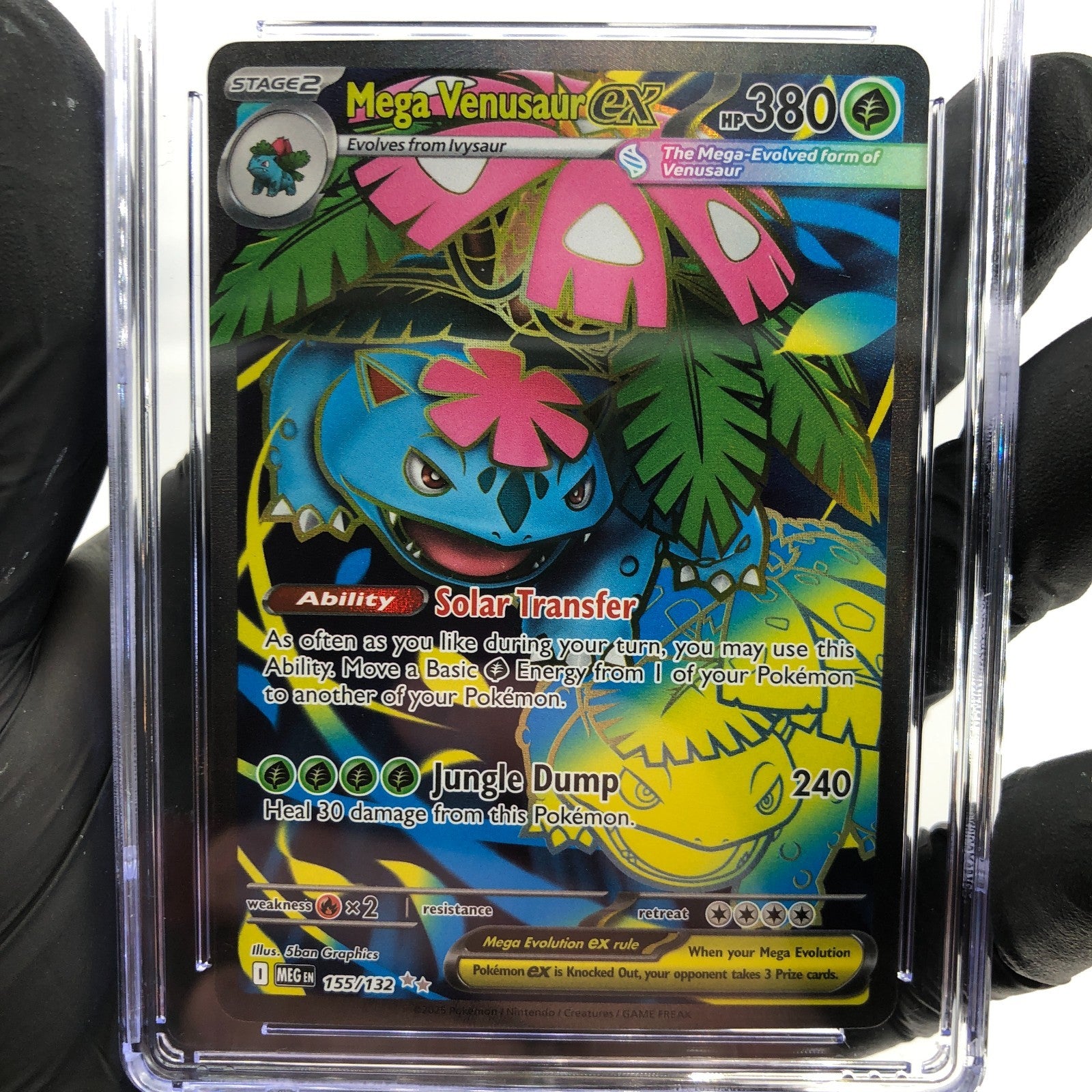 CGC 9.5 Pokemon Card Venusaur Ex 155/132 Mega Evolution English Karte [9.5]