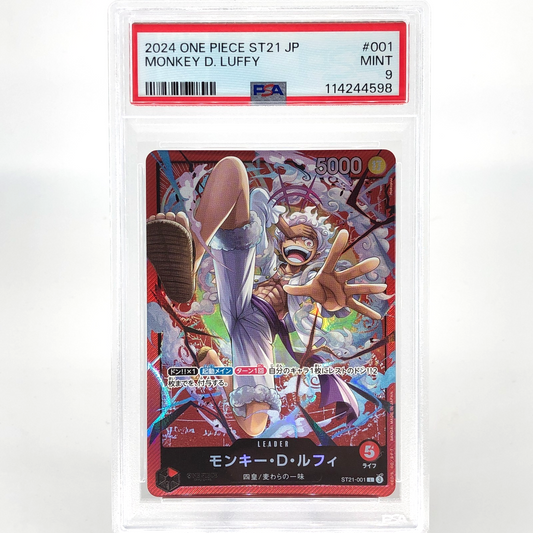 PSA 10 One Piece Card Luffy Gear 5 ST21-001 L Leader Japanese [10]