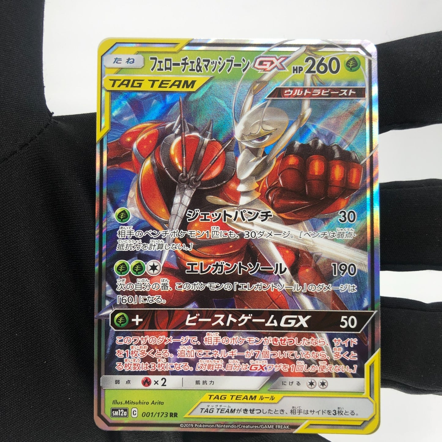 Pokemon Card Buzzwole GX 001/173 RR SM12a Japanese Karte [Mint]