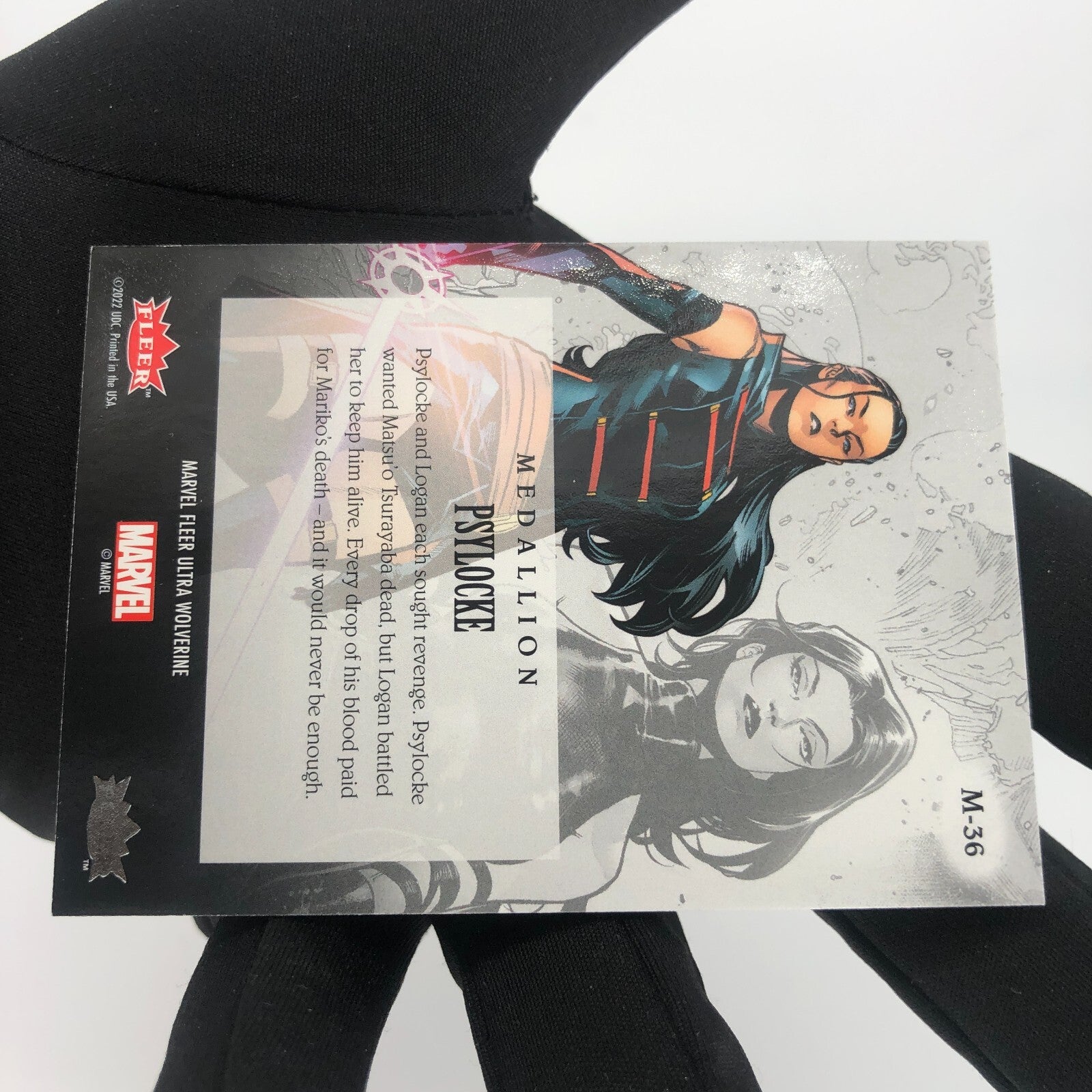 Marvel Card Psylocke M-36 Medallion Fleer Upper Deck Wolverine Ultra [Rank A]