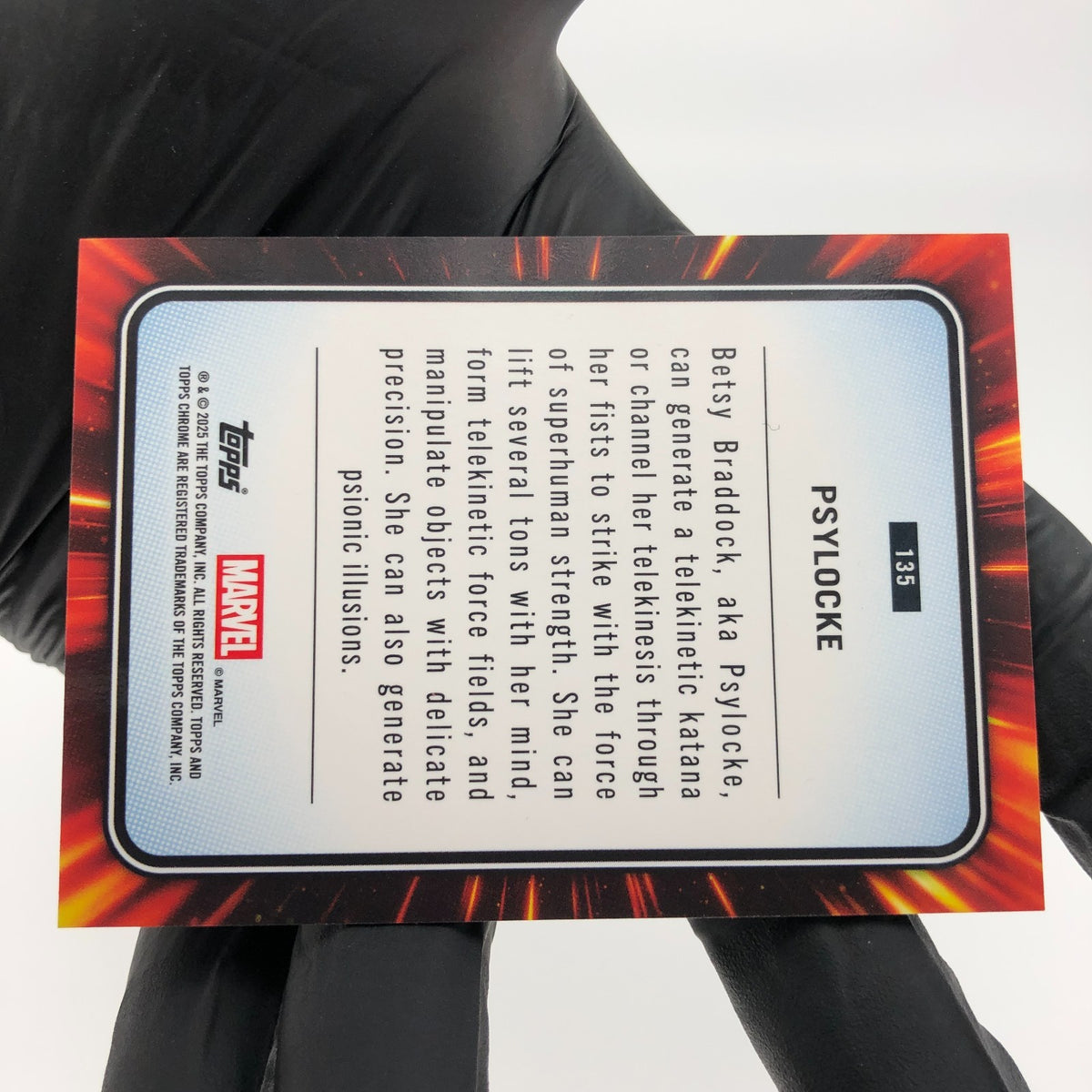 Marvel Card Psylocke 135 Black Web /399 Topps Chrome 2025 [NM]