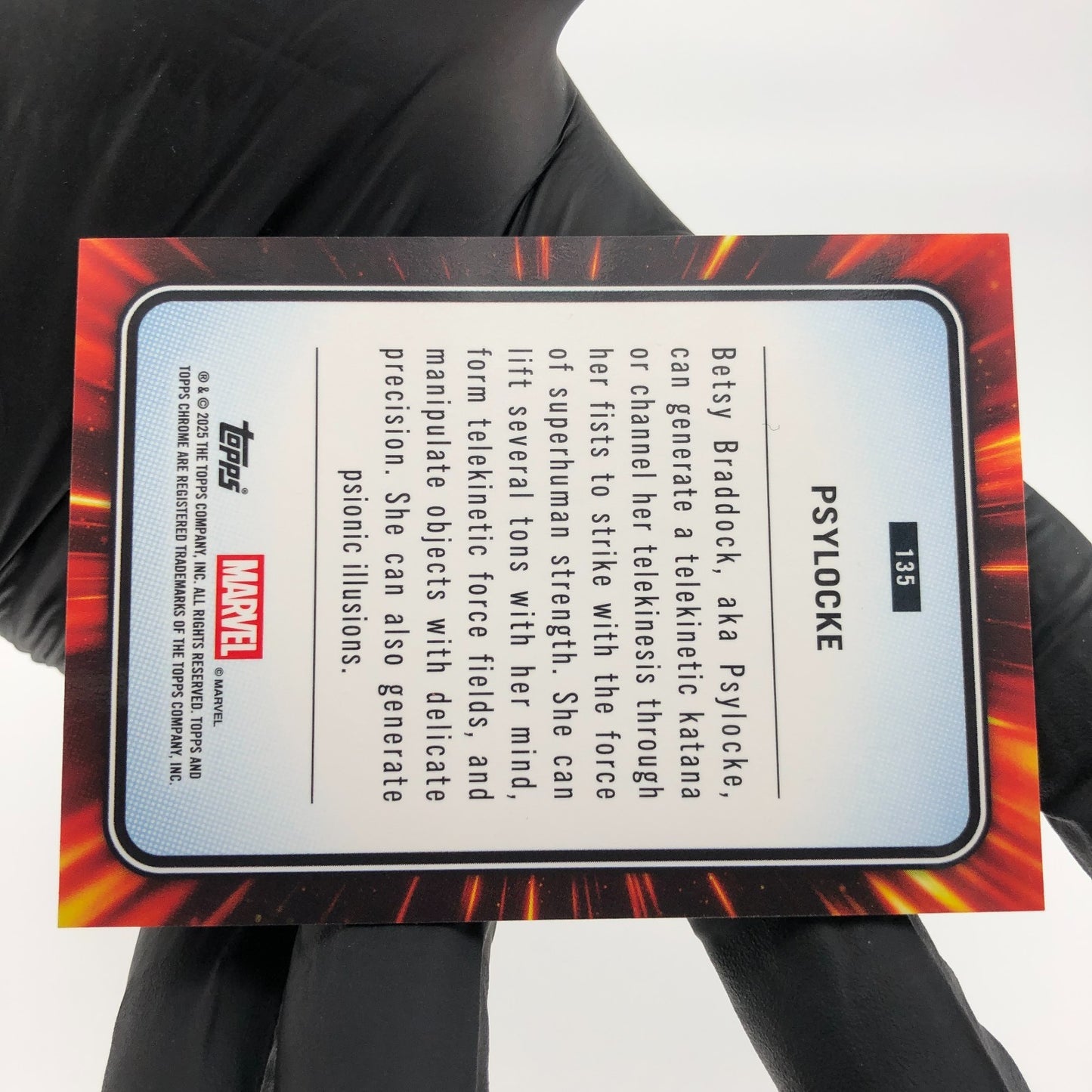 Marvel Card Psylocke 135 Black Web /399 Topps Chrome 2025 [NM]