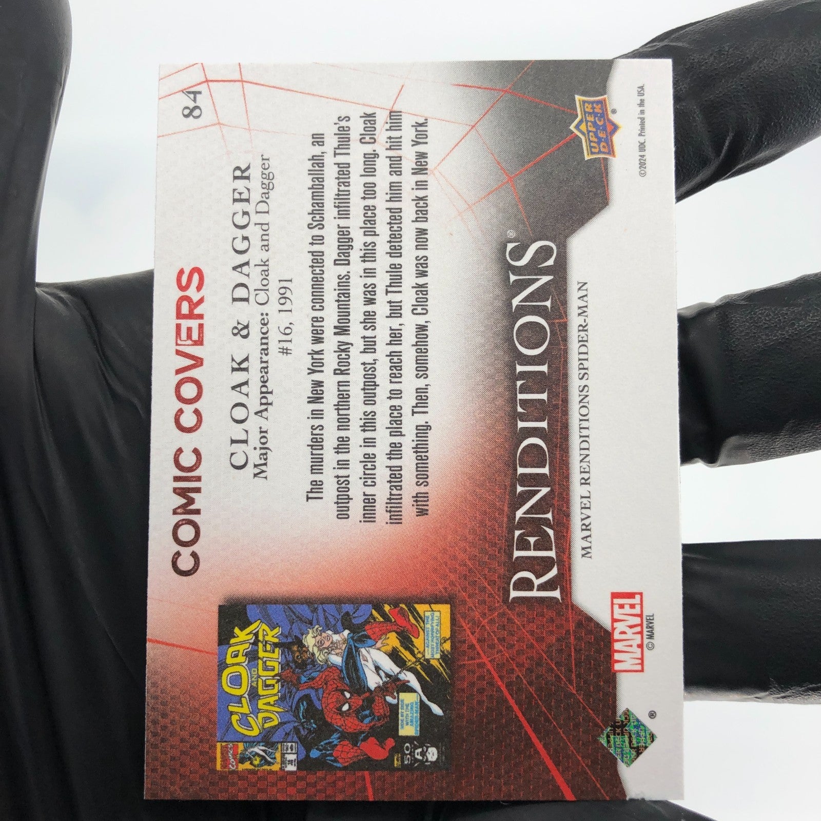 Marvel Card Cloak & Dagger 84 Comic Covers Fleer Upper Deck Renditions [NM]