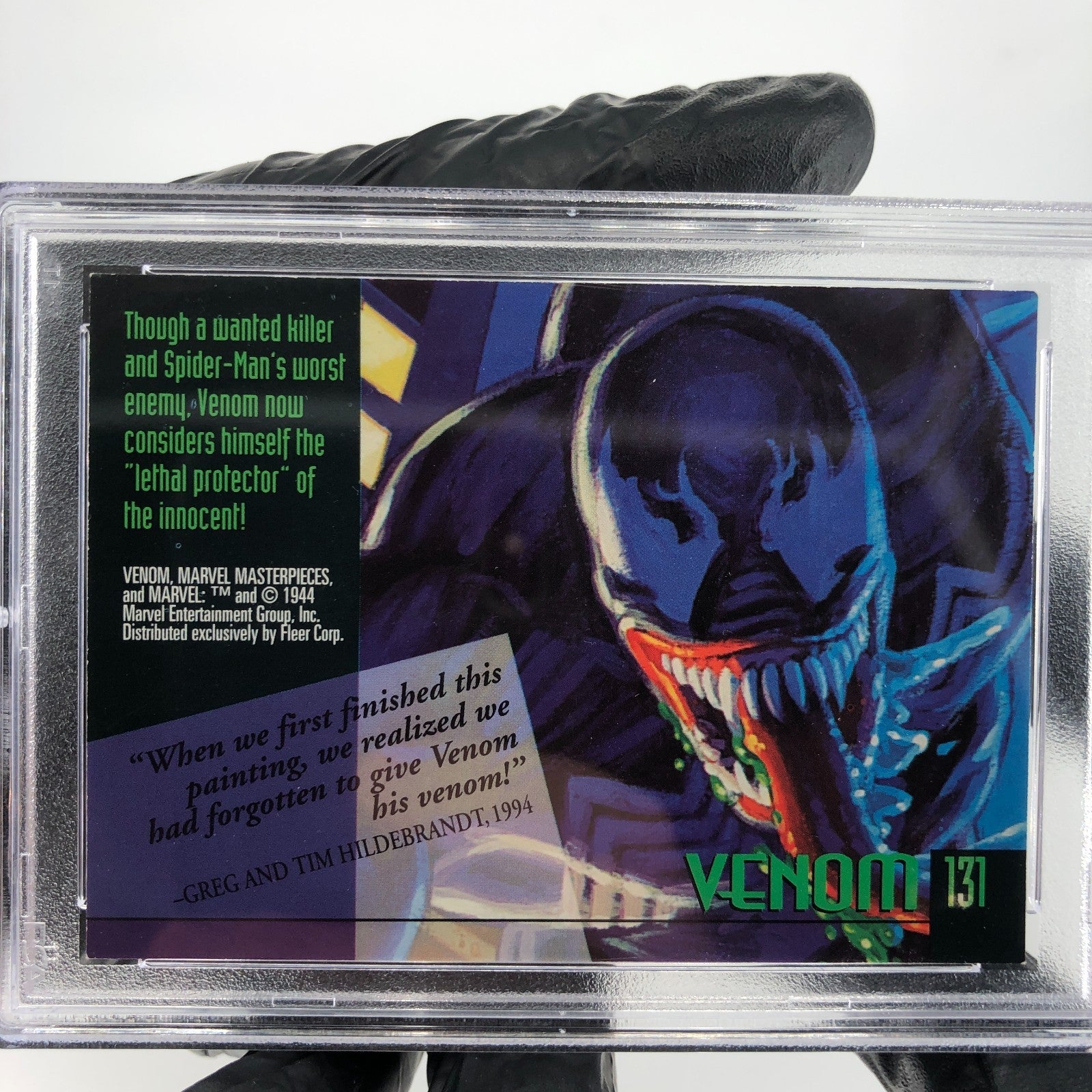 PSA 6 Marvel Card Venom 131 Gold Signature Upper Deck Masterpieces 1994 [6]