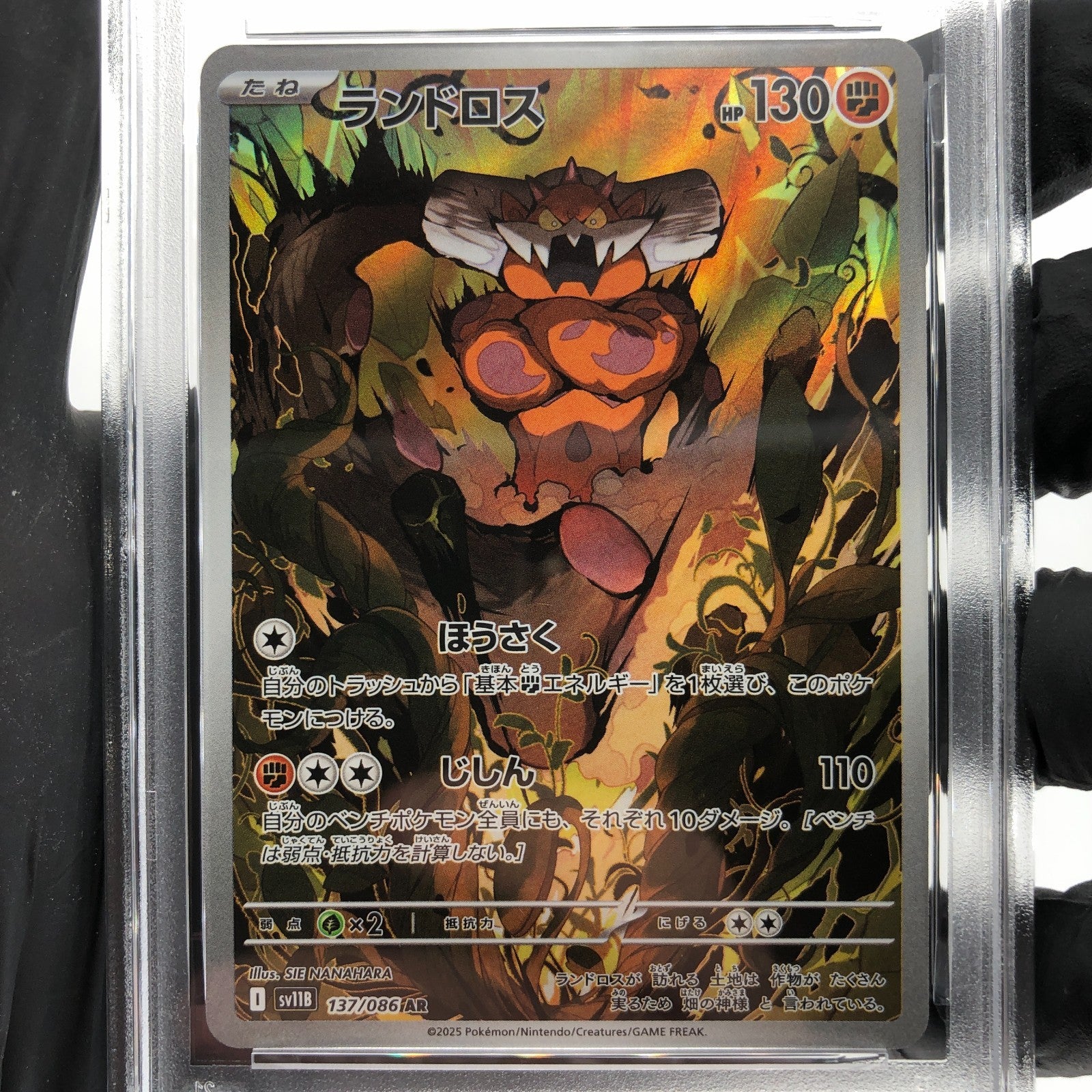 PSA 9 Pokemon Card Landorus 137/086 AR SV11B Japanese Karte [9]
