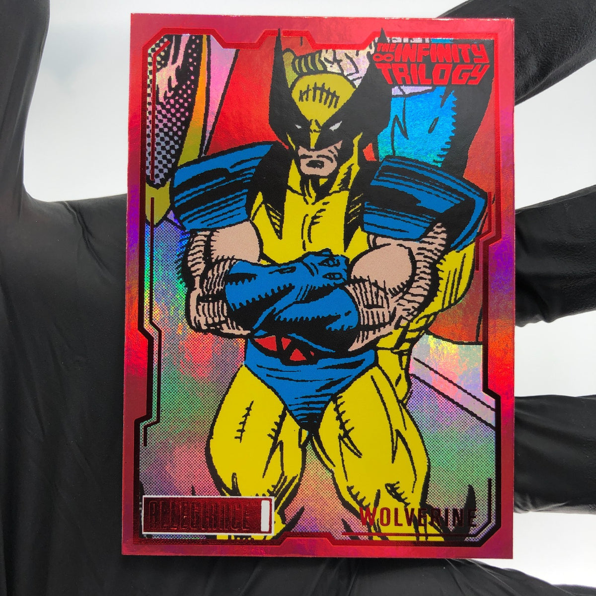 Marvel Card Wolverine 24 Rainbow Red Infinity Allegiance Upper Deck [NM]