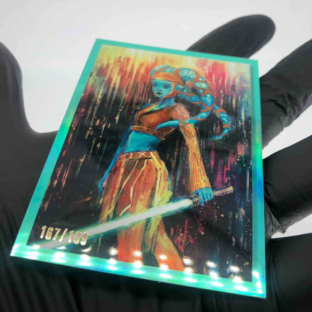 Star Wars Galaxy 2023 Aayla Secura WSW-14 Aqua  /199 Insert Topps Chrome [NM]