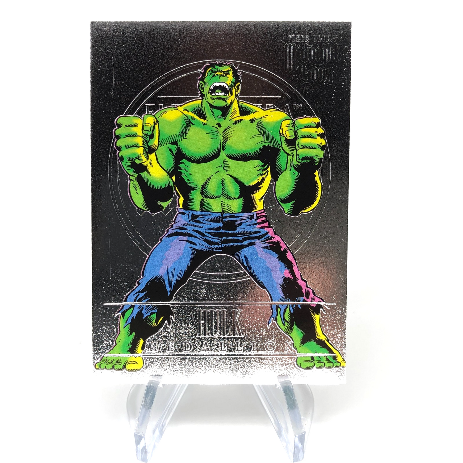 Marvel Card Hulk M-20 Medallion Fleer Upper Deck Midnight Sons Ultra [NM]