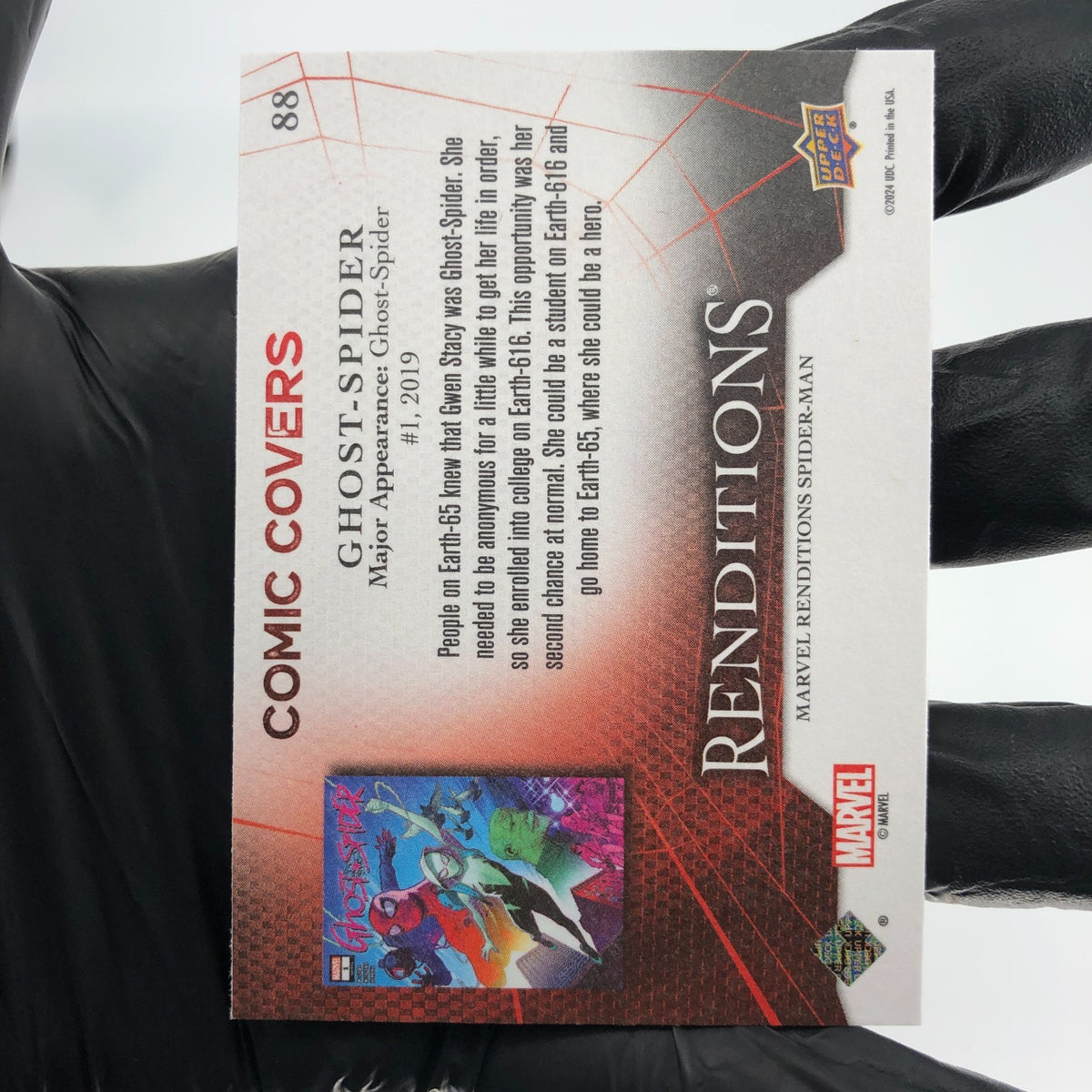 Marvel Card Ghost-Spider Gwen 88 Canvas Comic Covers Upper Deck Renditions [NM]