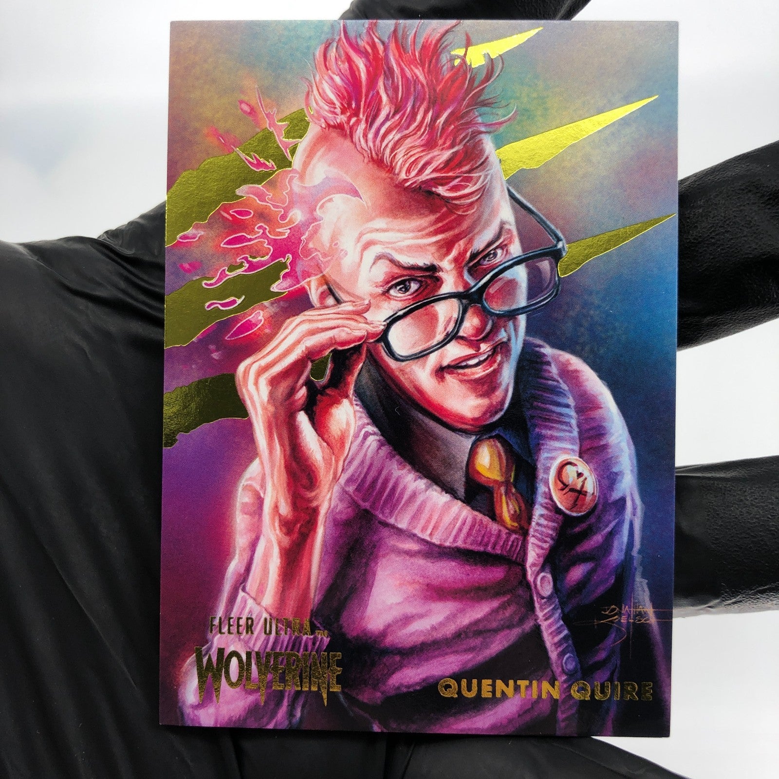 Marvel Card Quentin Quire Gold /90 Fleer Upper Deck 44 Ultra Wolverine [NM]