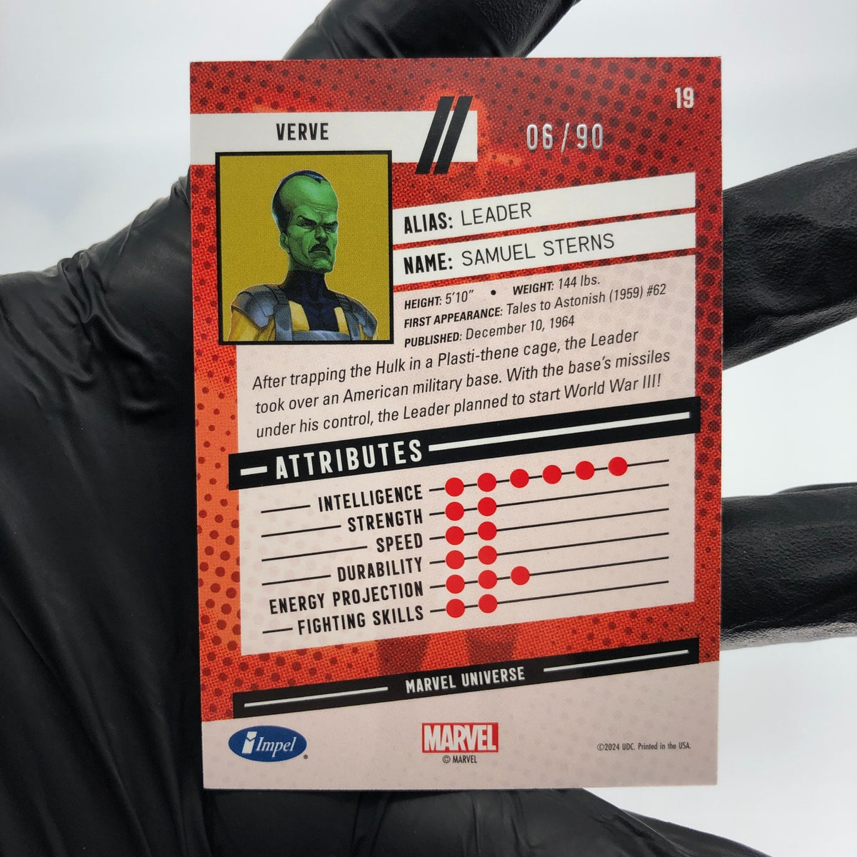 Marvel Card Leader 19  /90 Super Villains Upper Deck Renditions [NM]