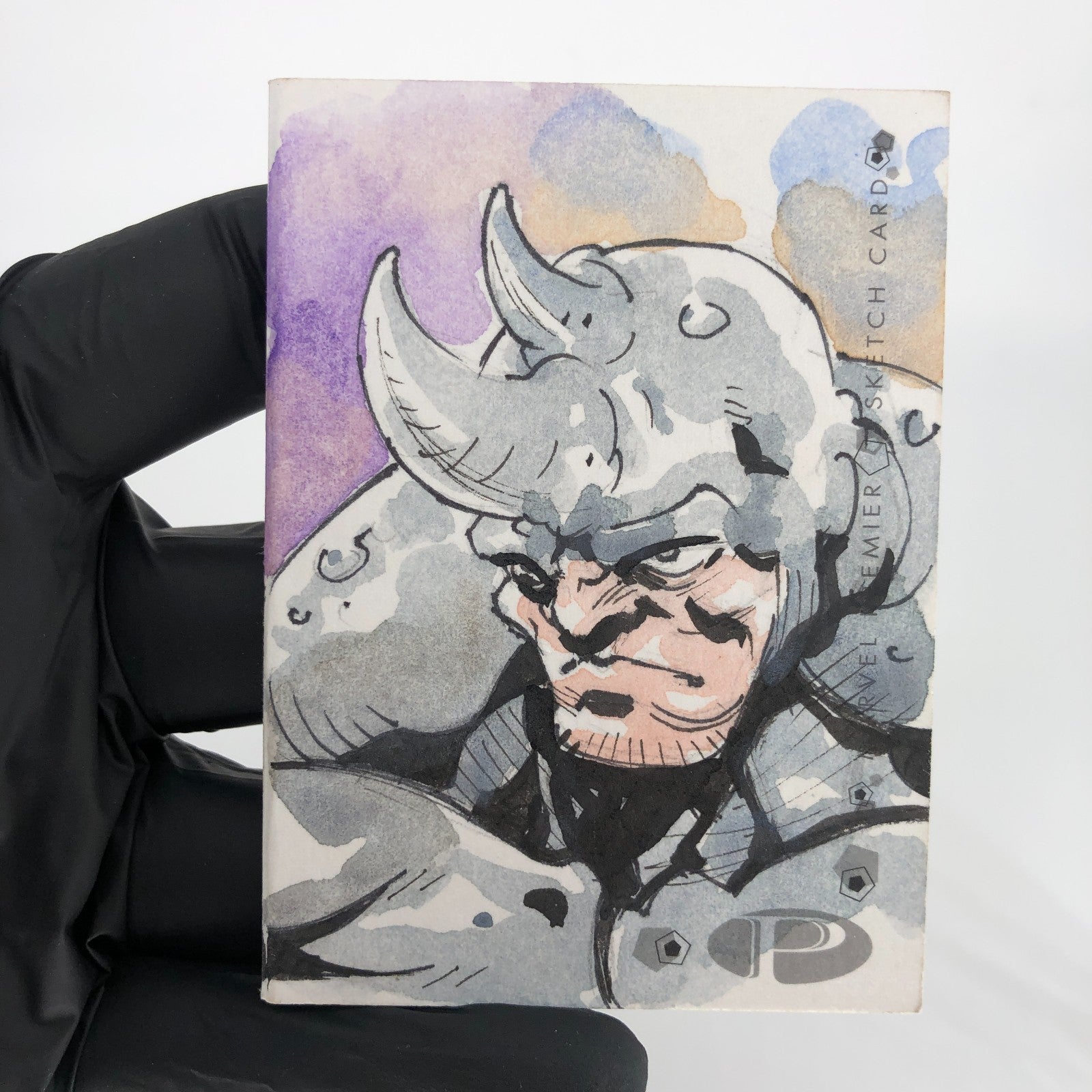 Marvel Premier Sketch Spider-Man Rhino 1/1 Jezreel Rojales 2021 Dual Panel [Exc]