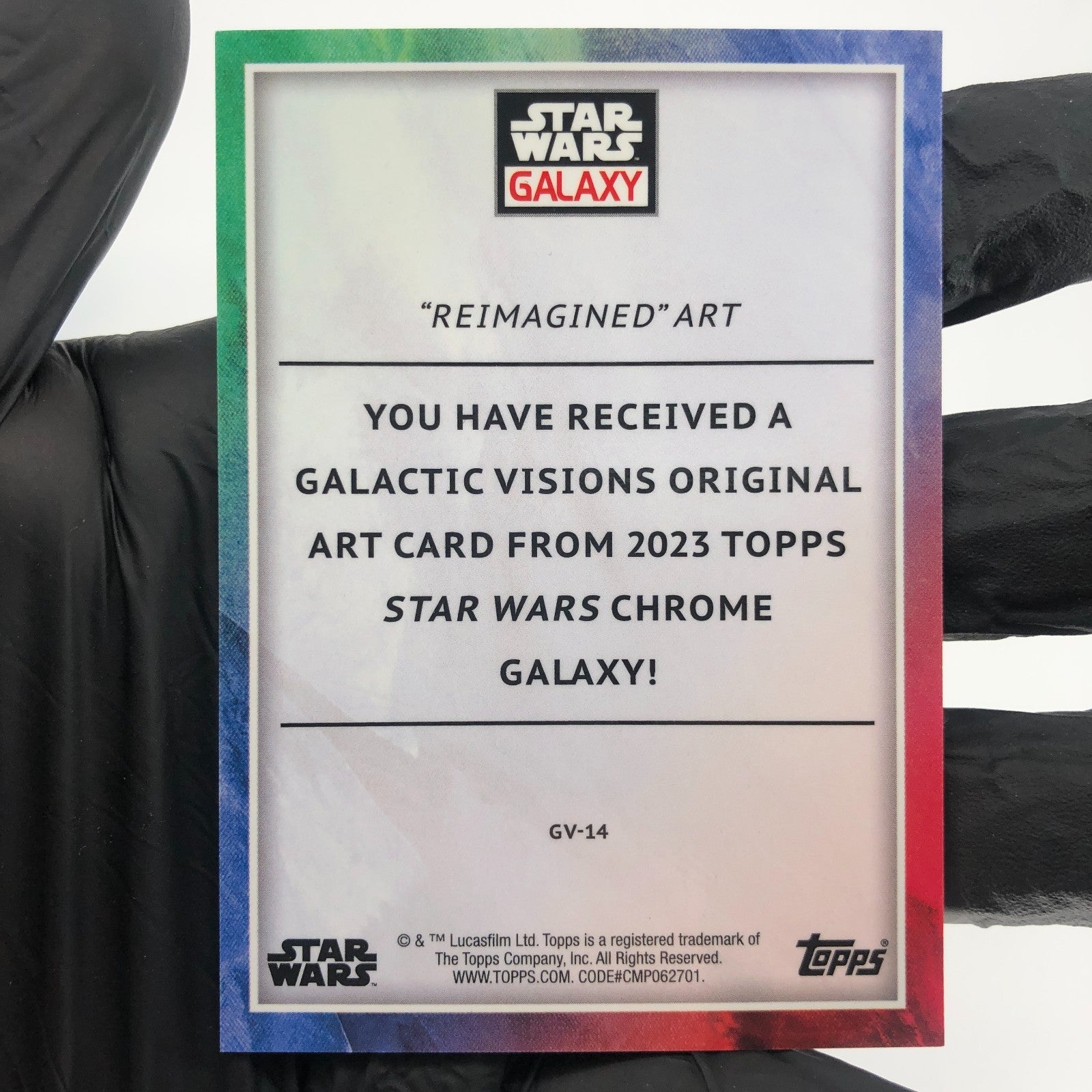 Star Wars Galaxy 2023 Reimagined Art GV-14 Aqua  /199 Insert Topps Chrome [NM]