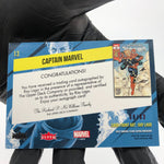 Marvel Card Captain 13 Signed Red /63 Fleer Upper Deck Ultra Avengers 2022 [NM.]