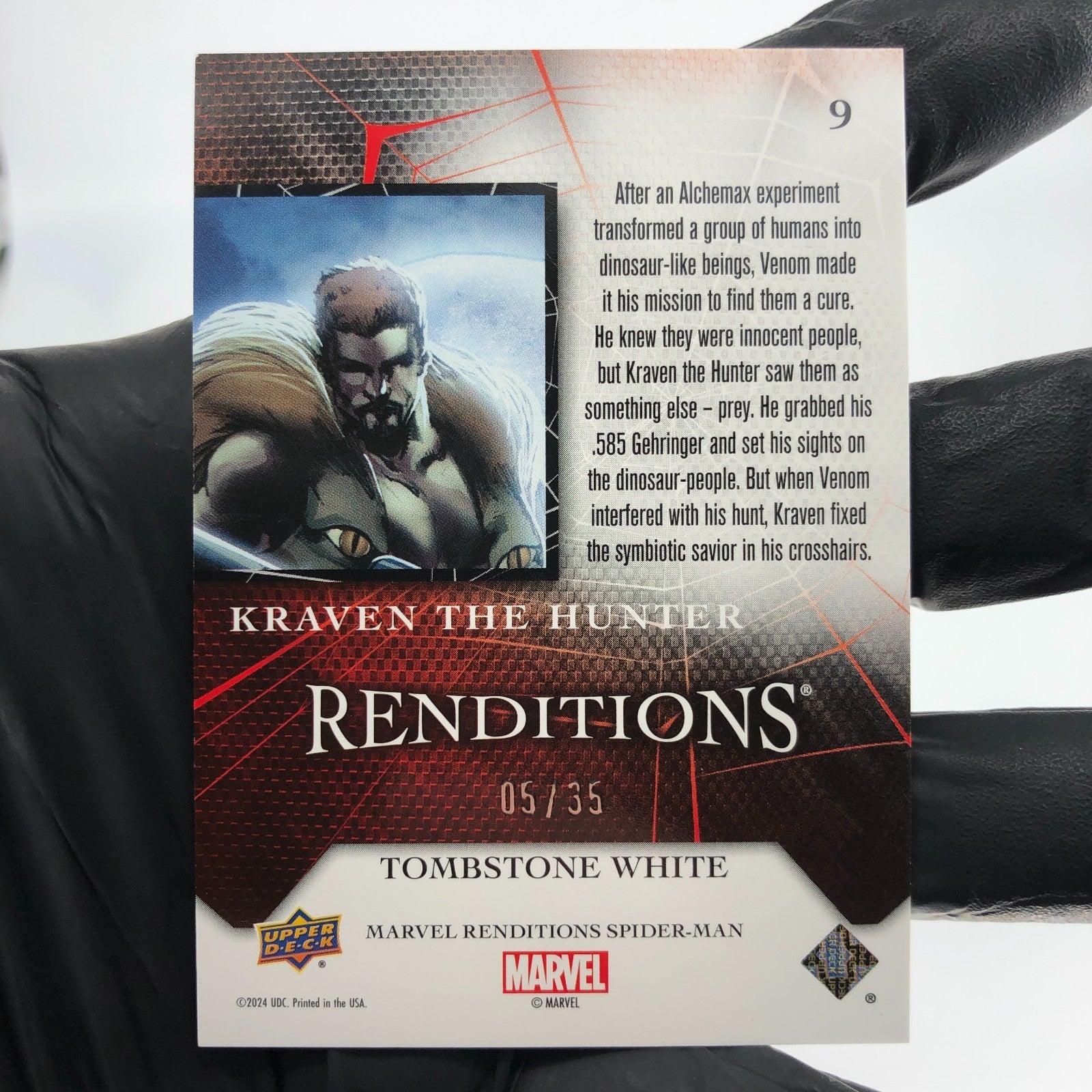Marvel Card Kraven 9 Tombstone White /35 Fleer Upper Deck Renditions [NM]