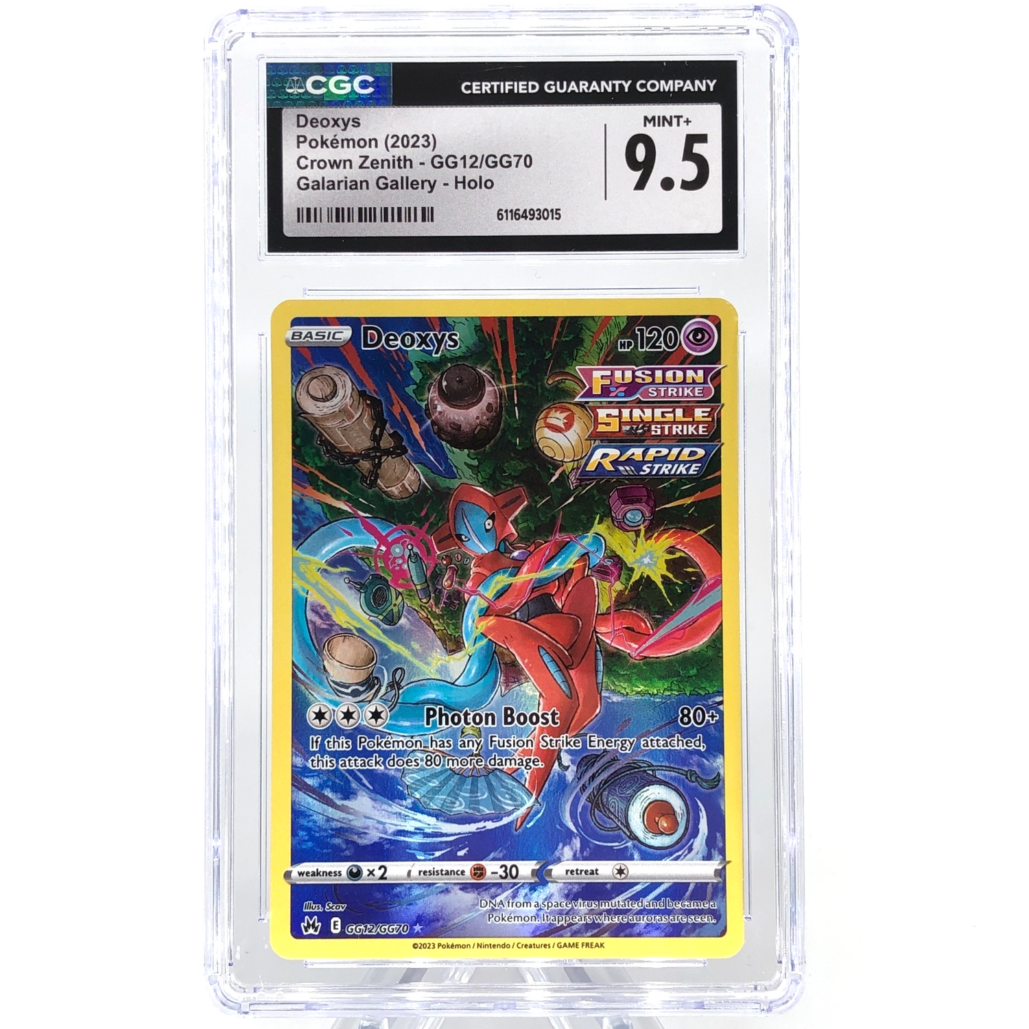 CGC 9.5 Pokemon Card Deoxys GG12/GG70 Crown Zenith 2023 English Karte [9.5]