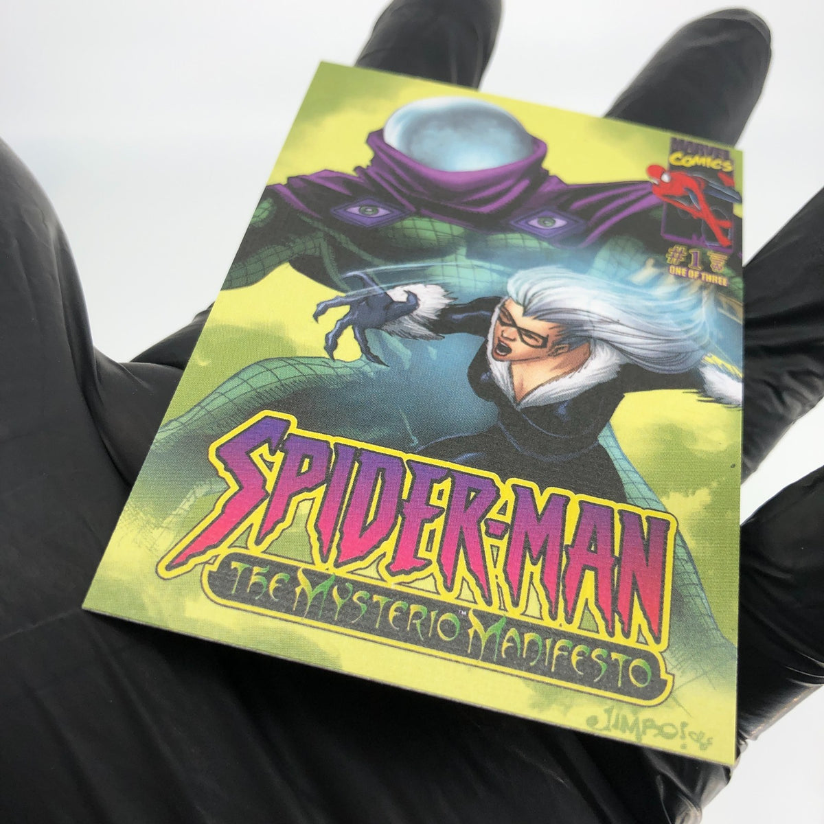 Marvel Card Black Cat Mysterio 55 Comic Covers Fleer Upper Deck Renditions [NM]