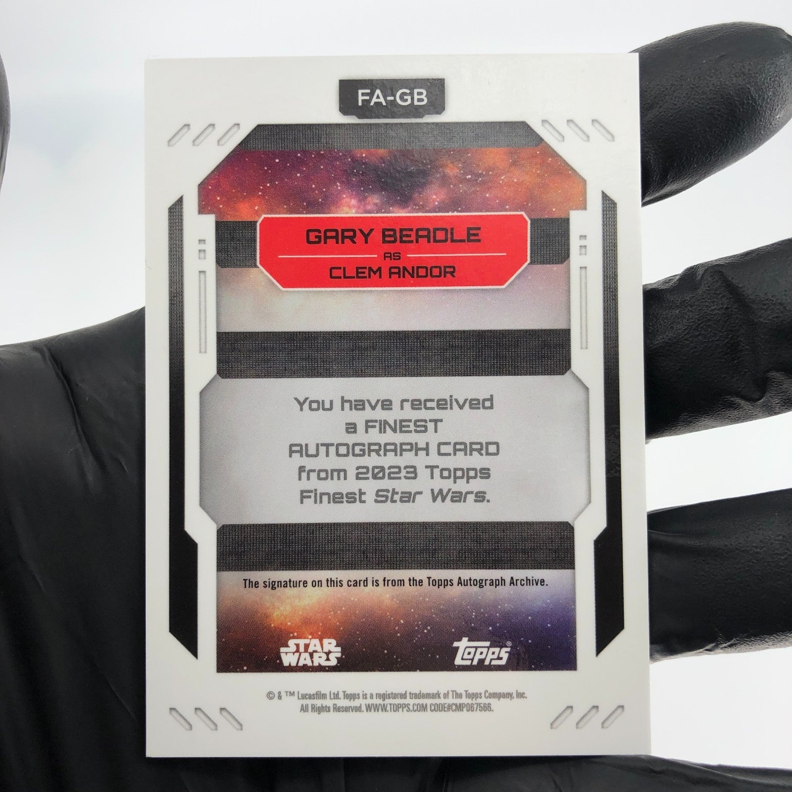 2023 Topps Finest Star Wars Clem Andor FA-GB Singed Gary Beadle [NM]