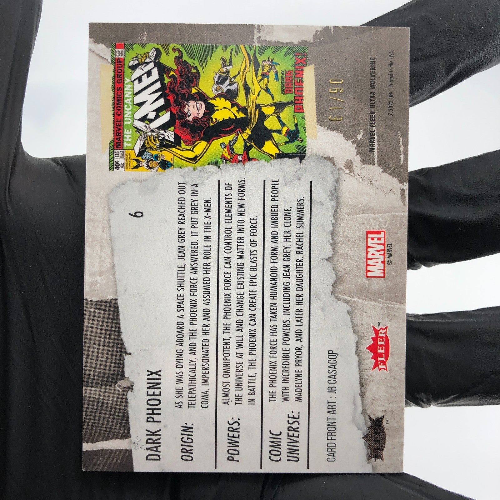 Marvel Card Dark Phoenix 6 Gold /90 Fleer Upper Deck Ultra Wolverine [NM]