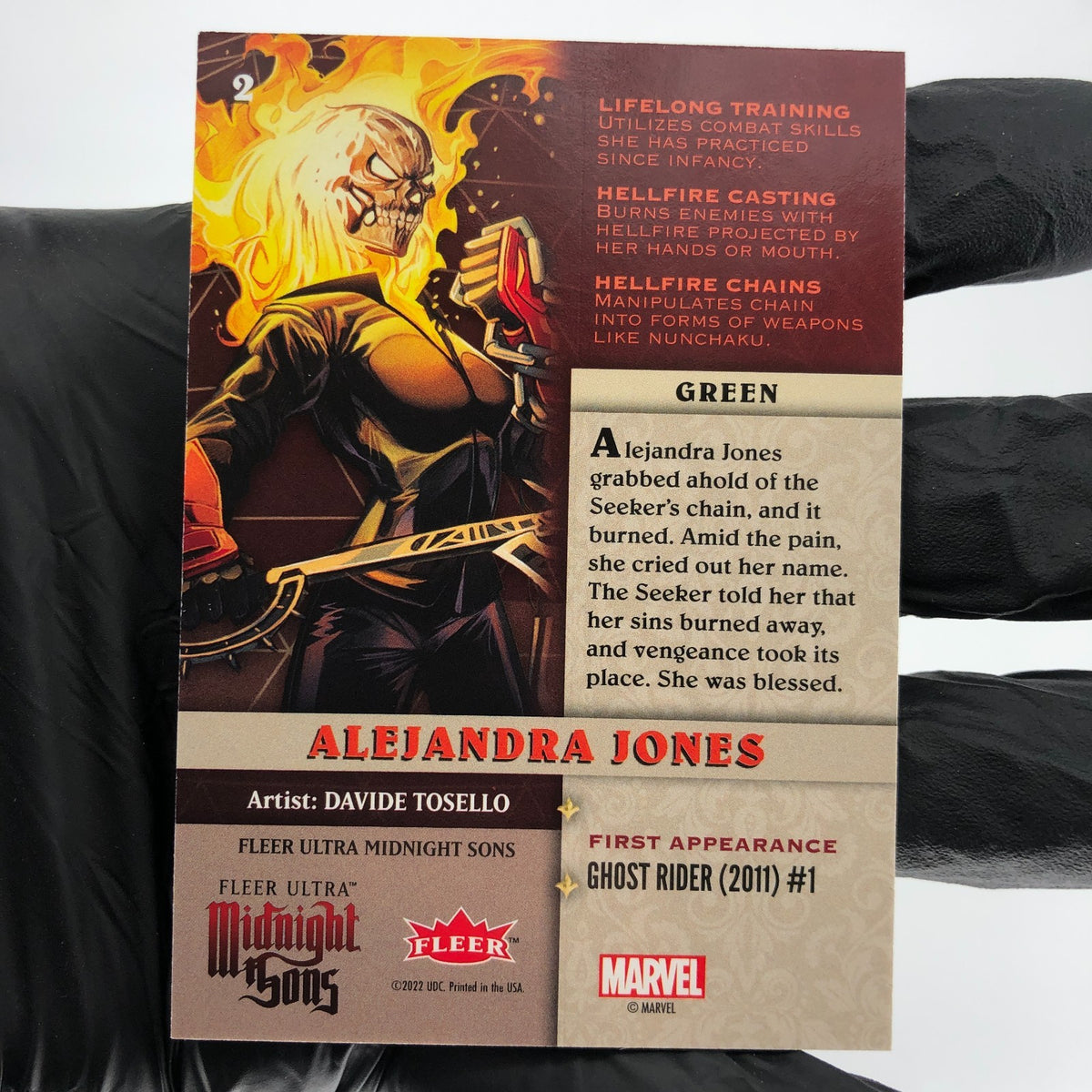 Marvel Card Ghost Rider 2 Parallel  Midnight Sons 2022 Fleer Upper Deck [NM]