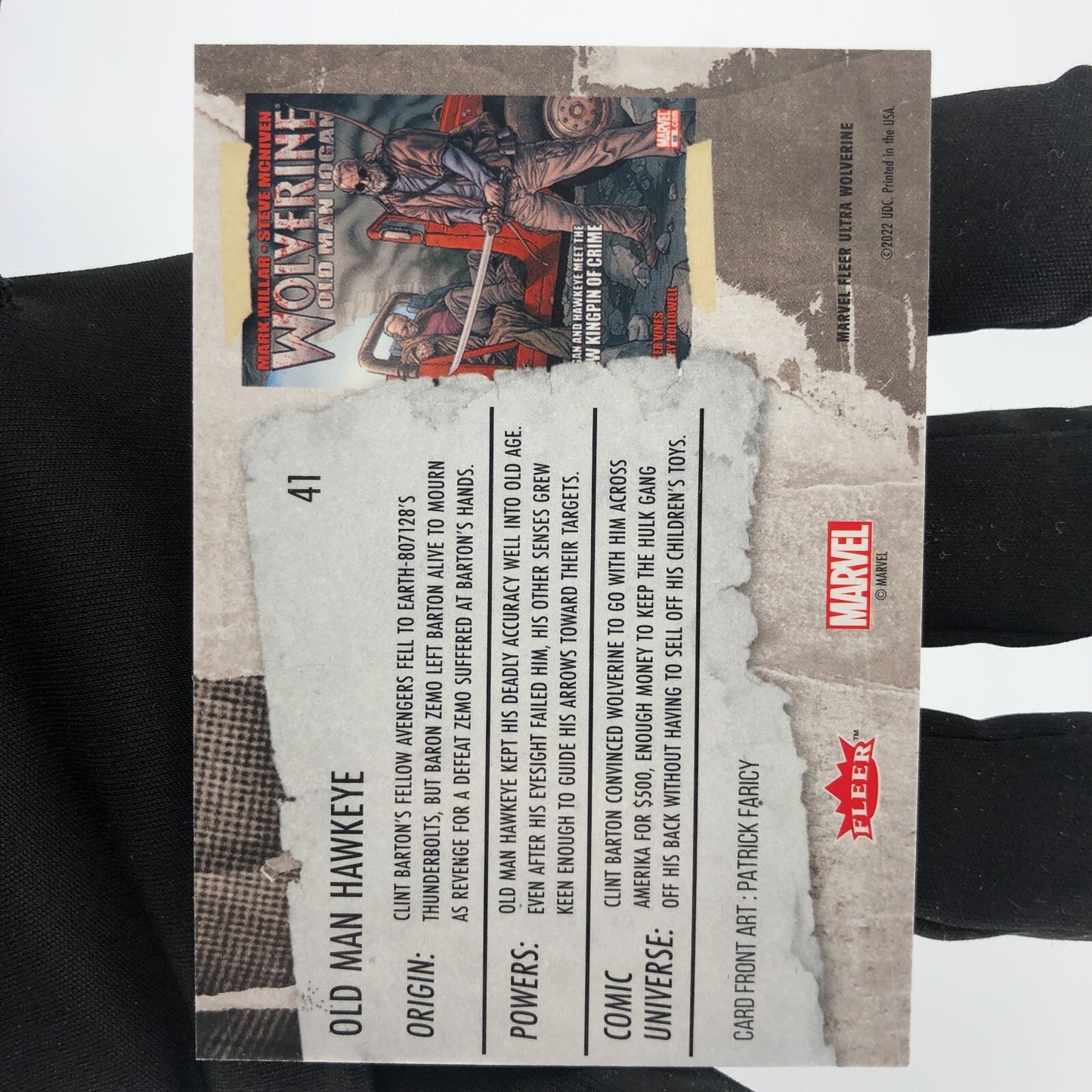Marvel Card Old Man Hawkeye 41 Base Upper Wolverine Ultra [A]