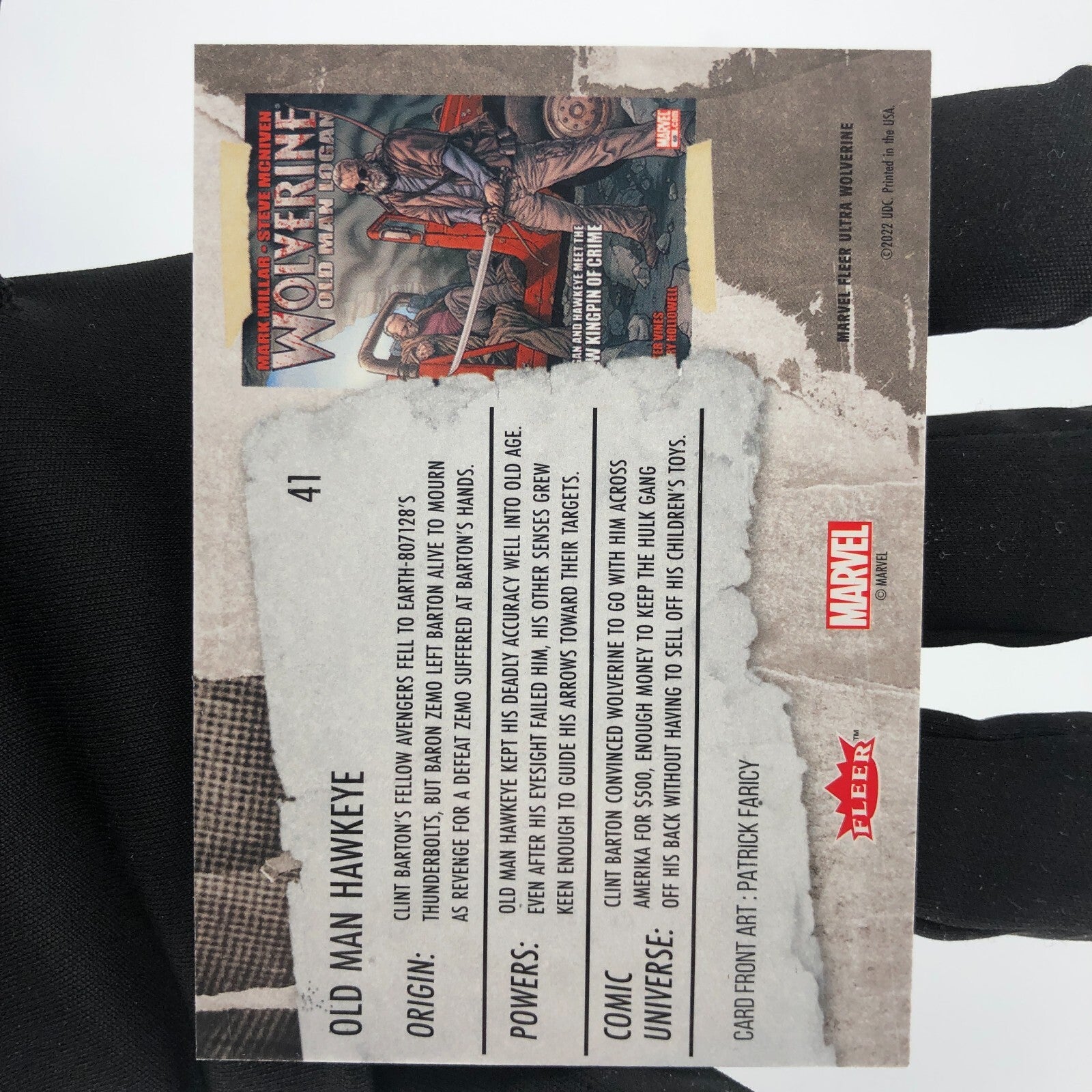 Marvel Card Old Man Hawkeye 41 Base Upper Wolverine Ultra [A]