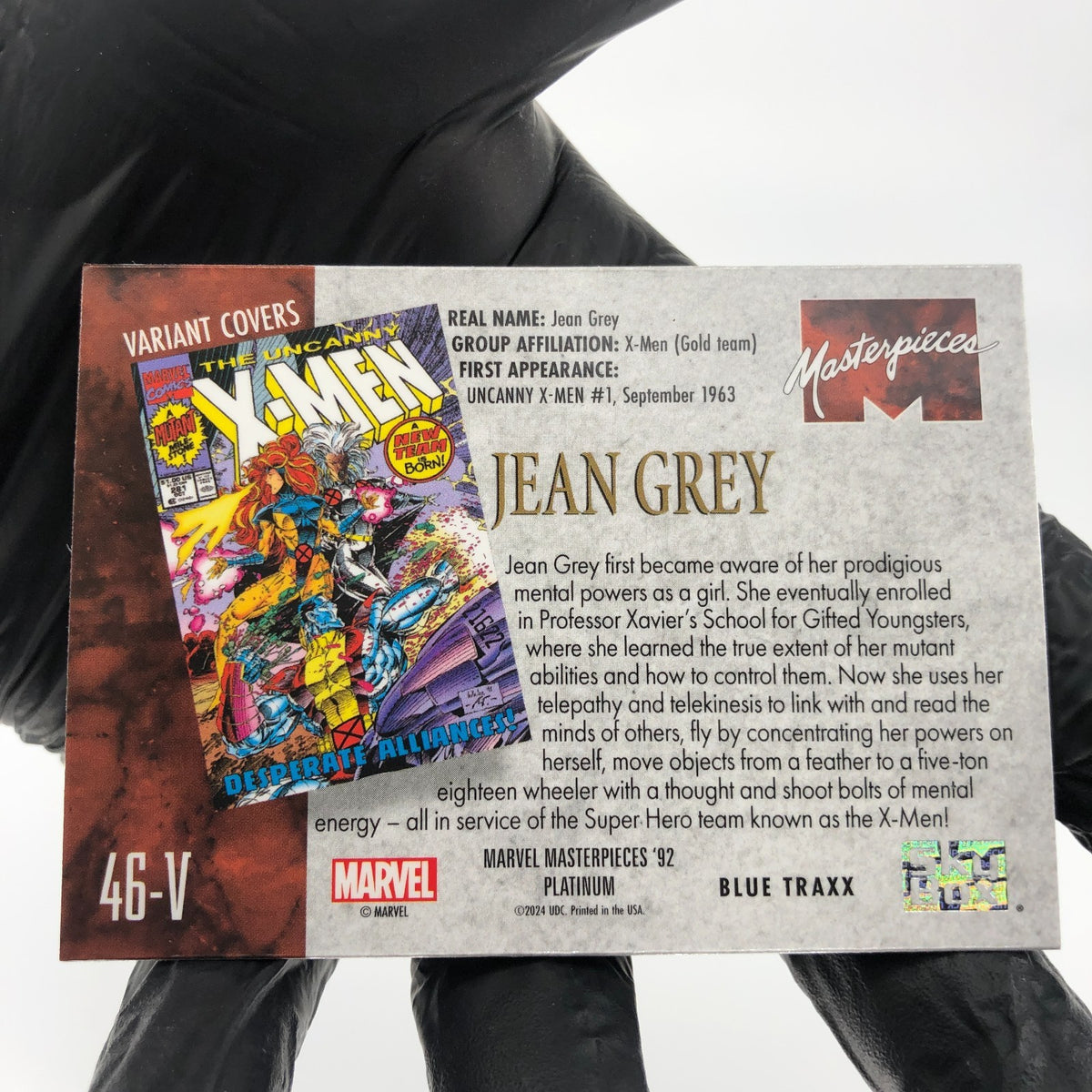 Marvel Card Jean Gray Traxx 46-V Variant  Fleer Upper Deck Masterpieces [NM]
