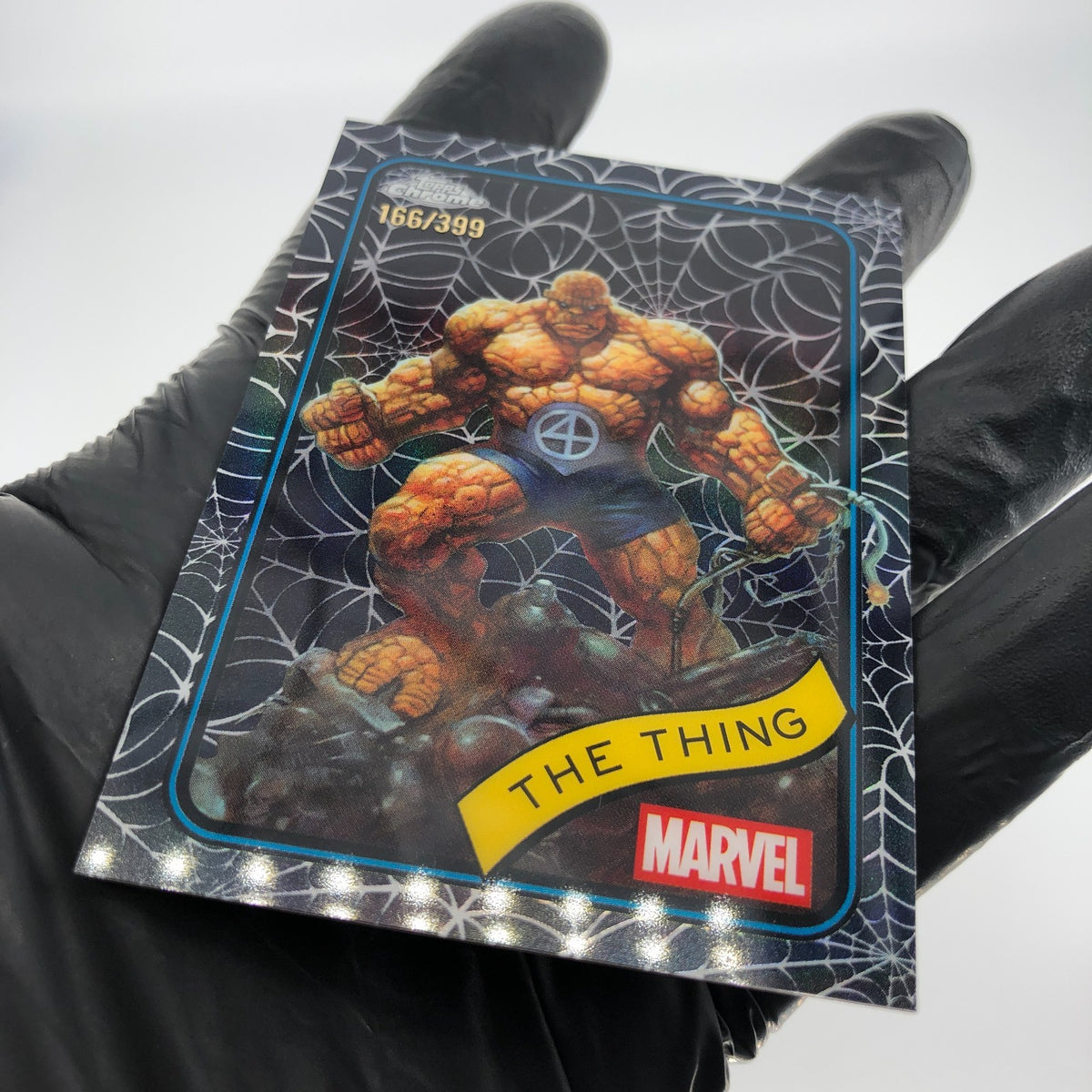 Marvel Card The Thing 109 Black Web /399 Topps Chrome 2025 [NM]