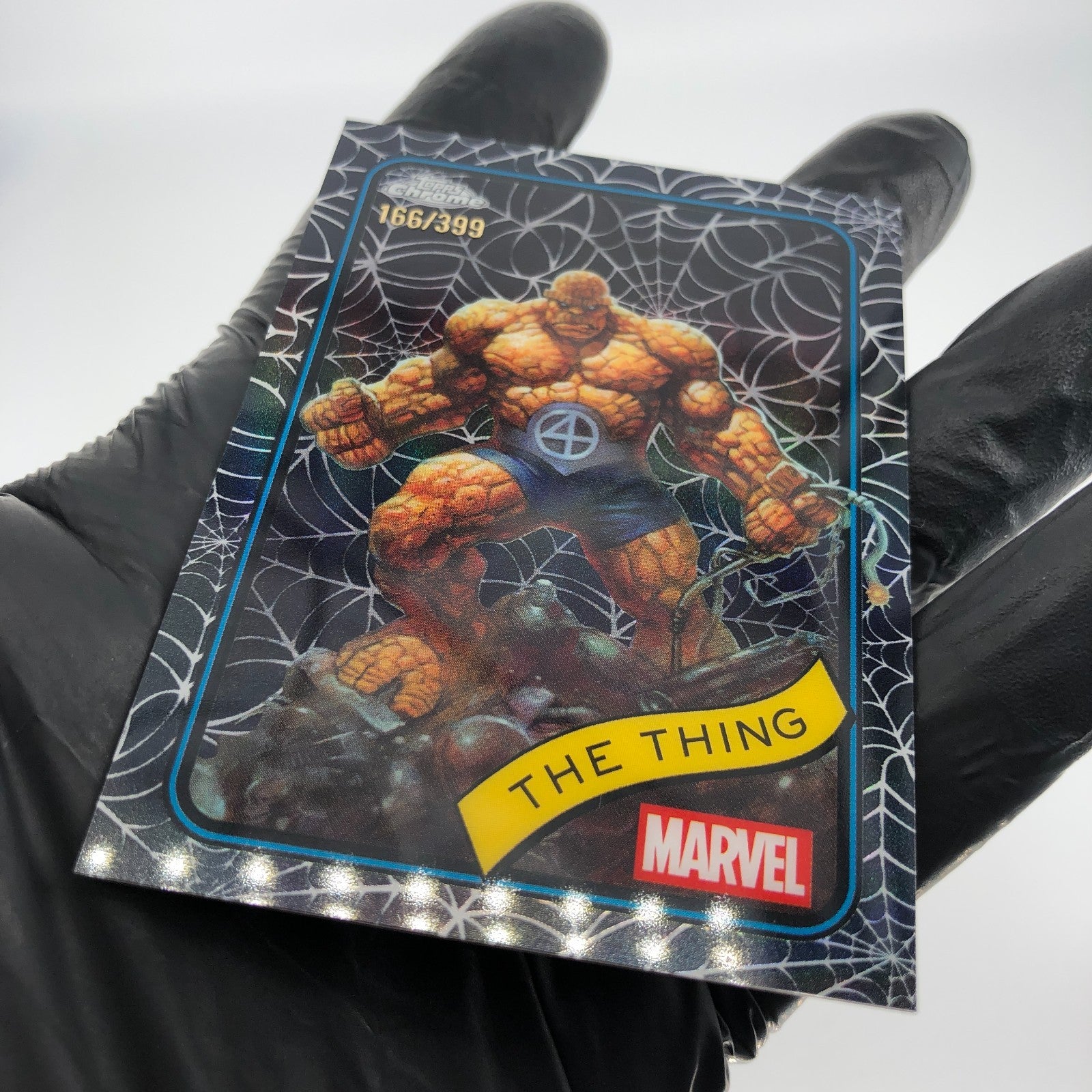 Marvel Card The Thing 109 Black Web /399 Topps Chrome 2025 [NM]