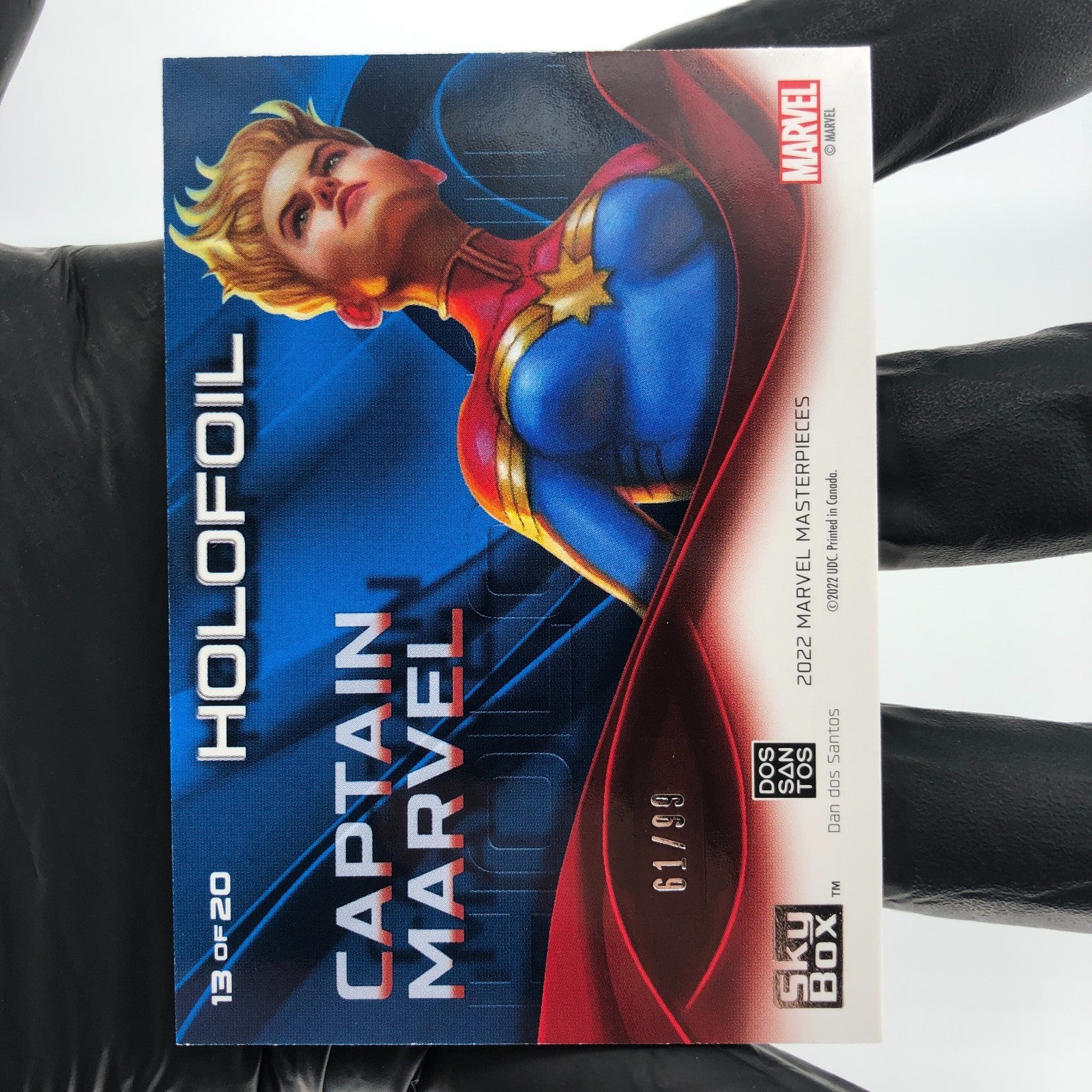 Marvel Card Captain Marvel 13 of 20 /99 Fleer Upper Deck Masterpieces 2022 [NM]