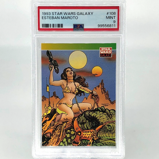 Star Wars PSA 9 Galaxy Card New Visions 108 Topps Leia Esteban Maroto 1993 [9]