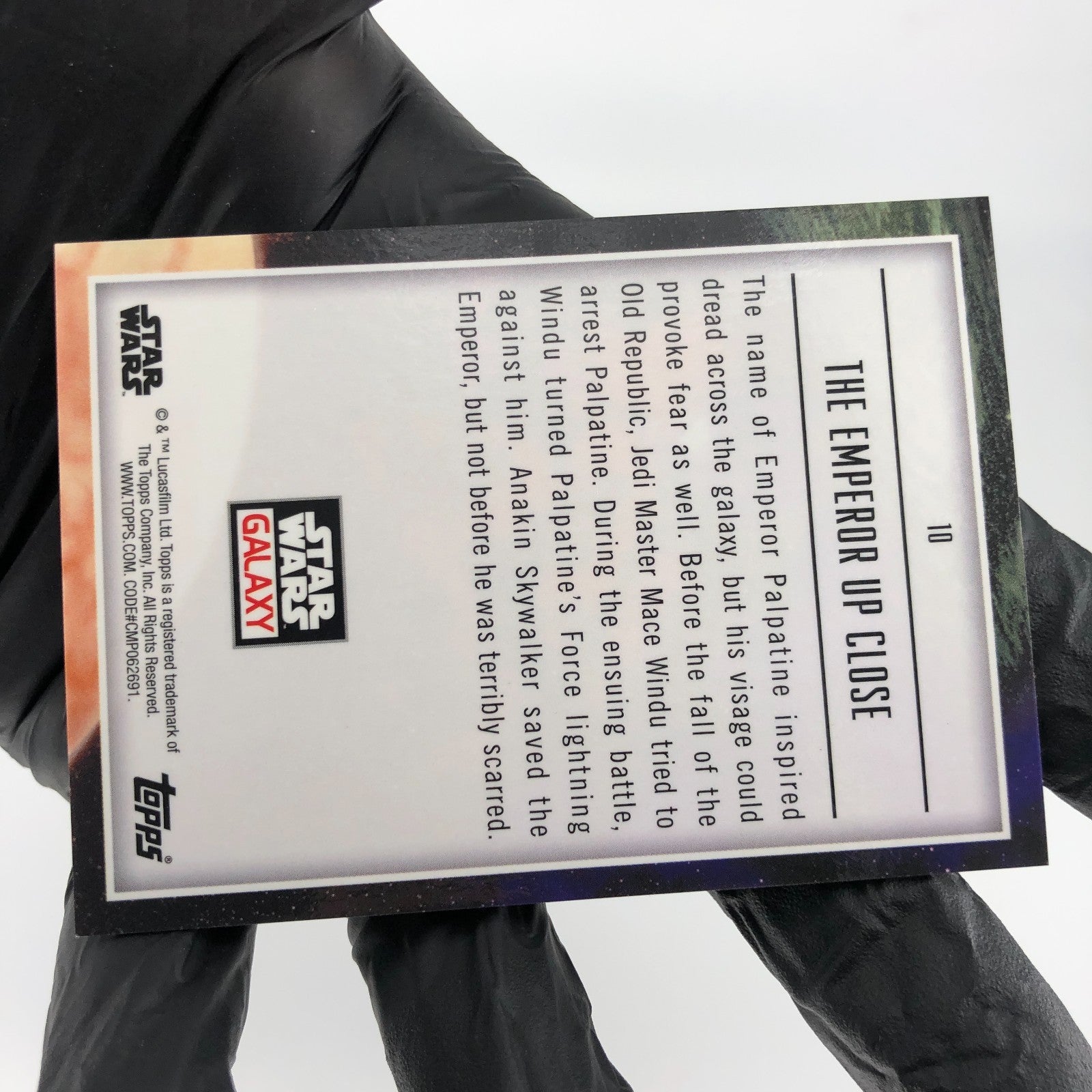 Star Wars Galaxy 2023 The Emperor Up Close 10 Aqua /199 Insert Topps Chrome [NM]