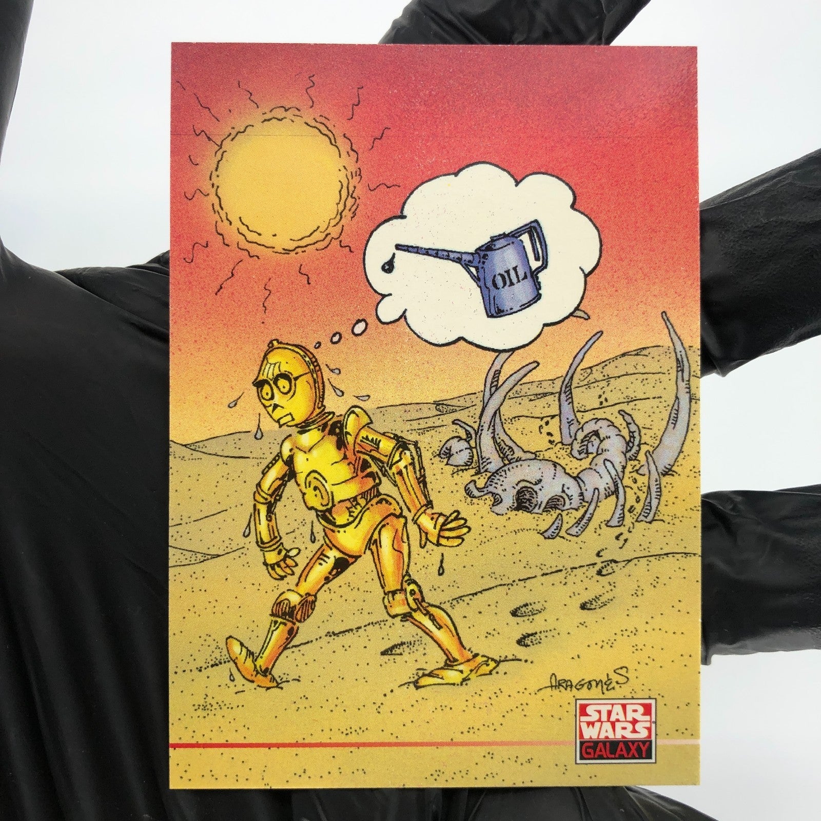 Star Wars Galaxy Card C-3PO 208 Sergio Aragones New Visions Topps 1994 [NM]