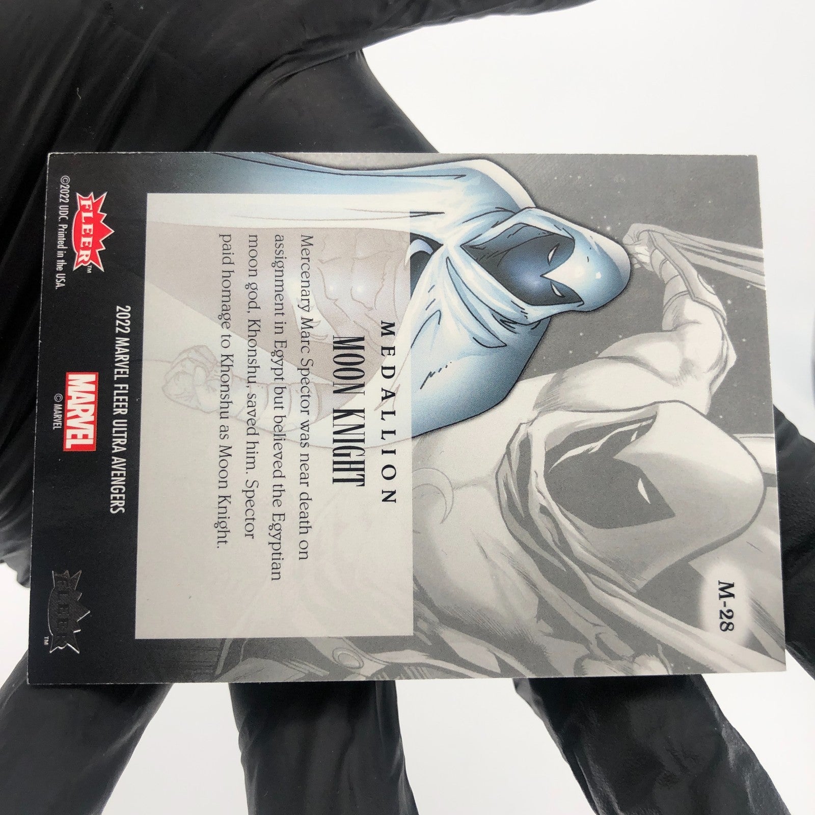 Marvel Card Moon Knight M-28 Fleer Upper Deck Ultra Avengers 2022 [NM.]