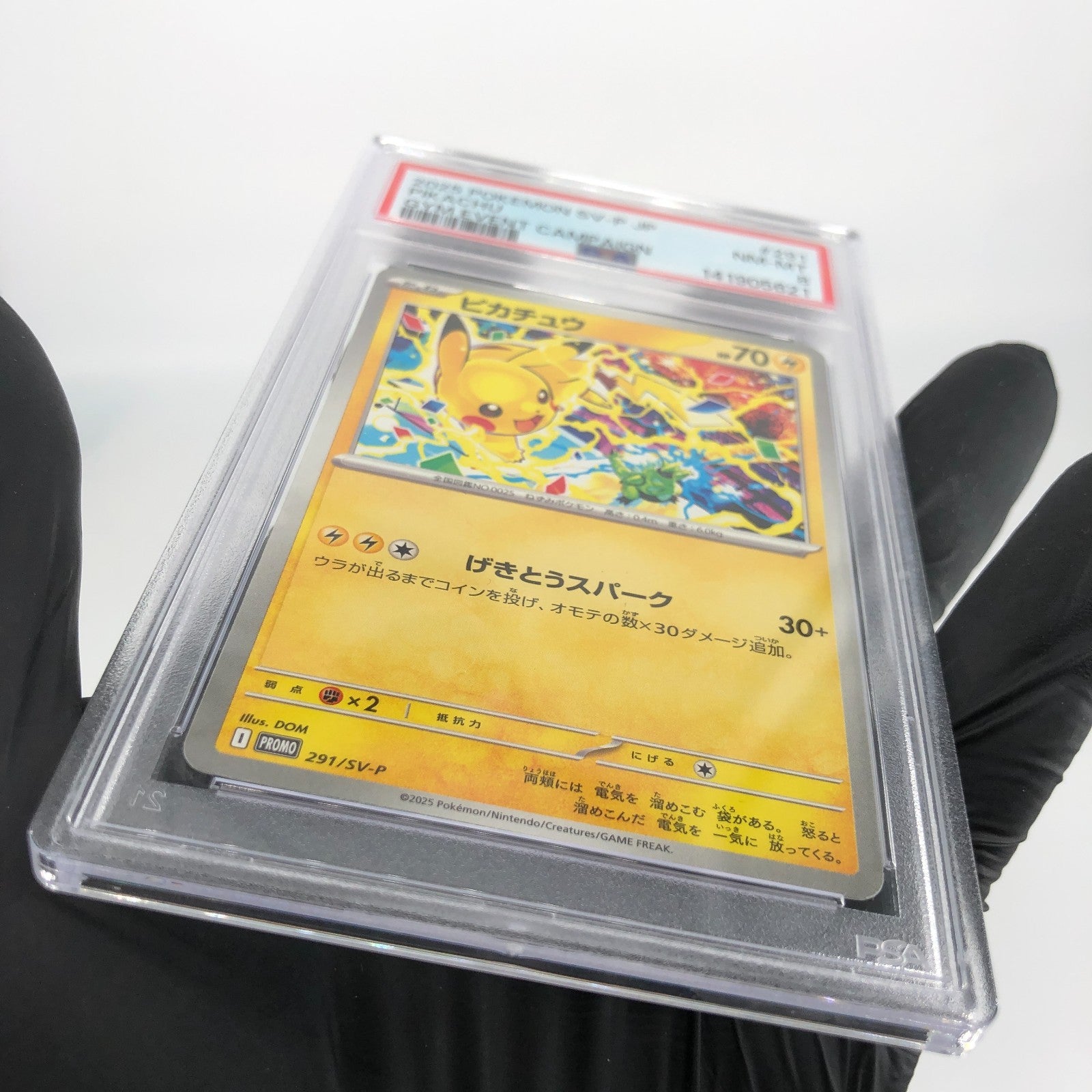 PSA 8 Pokemon Card Pikachu 291/SV-P Gym Event Promo Japanese Karte [8]