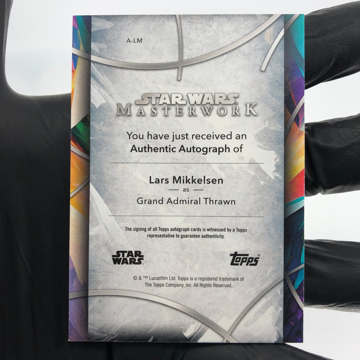 2024 Topps Masterwork Star Wars Admiral Thrawn A-LM Autograph Lars Mikkelsen