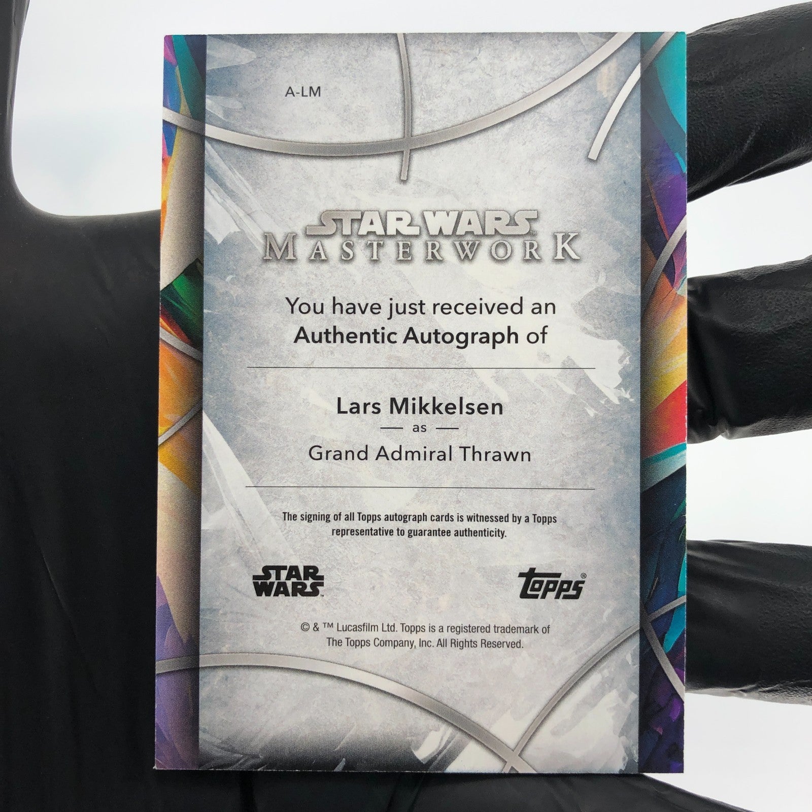 2024 Topps Masterwork Star Wars Admiral Thrawn A-LM Autograph Lars Mikkelsen