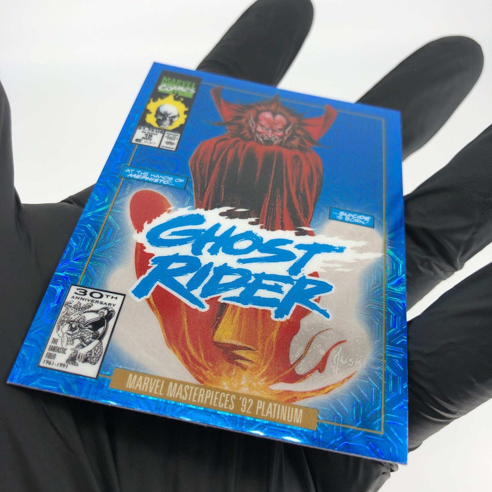 Marvel Card Mephisto Blue Traxx 54-V Variant  Fleer Upper Deck Masterpieces [NM]