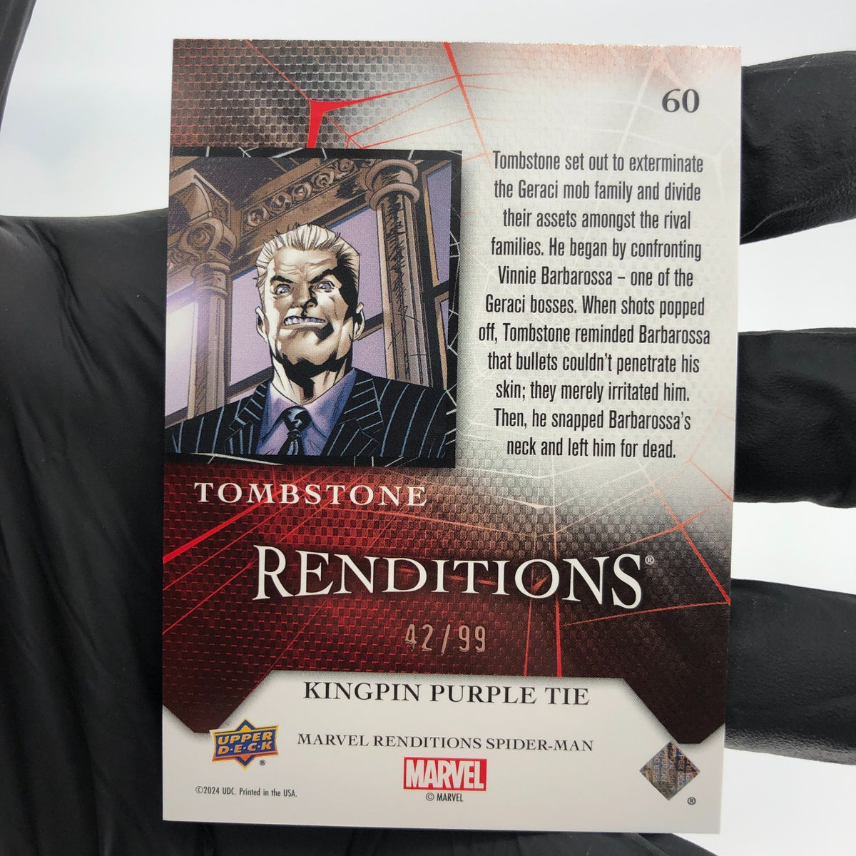 Marvel Card Tombstone 60 Purple /99 Fleer Upper Deck Renditions [NM]