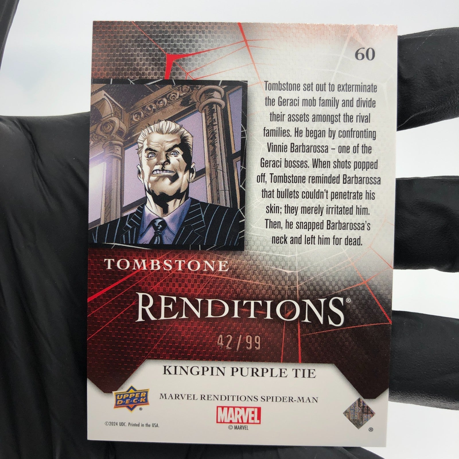 Marvel Card Tombstone 60 Purple /99 Fleer Upper Deck Renditions [NM]