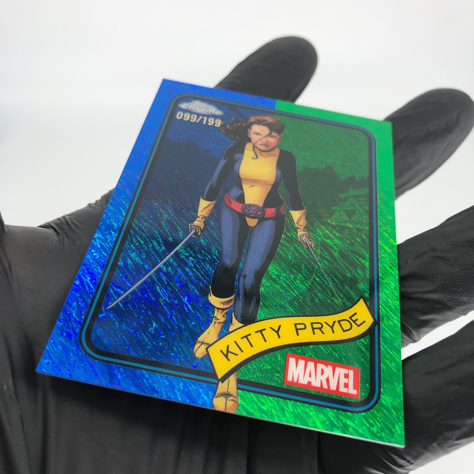 Marvel Card Kitty Pryde 188 Blue Green Shimmer /199 Topps Chrome 2025 [NM]