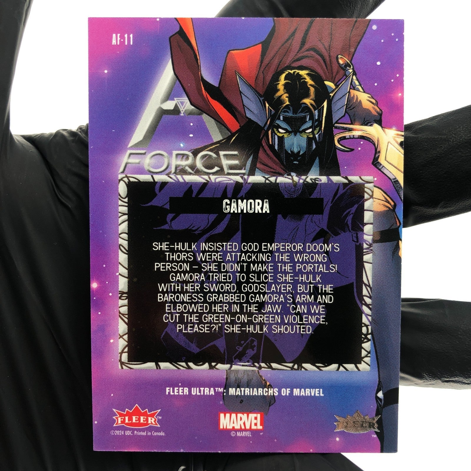 Marvel Card Gamora AF-111 Force Matriarchs 2024 Fleer Upper Deck [NM]