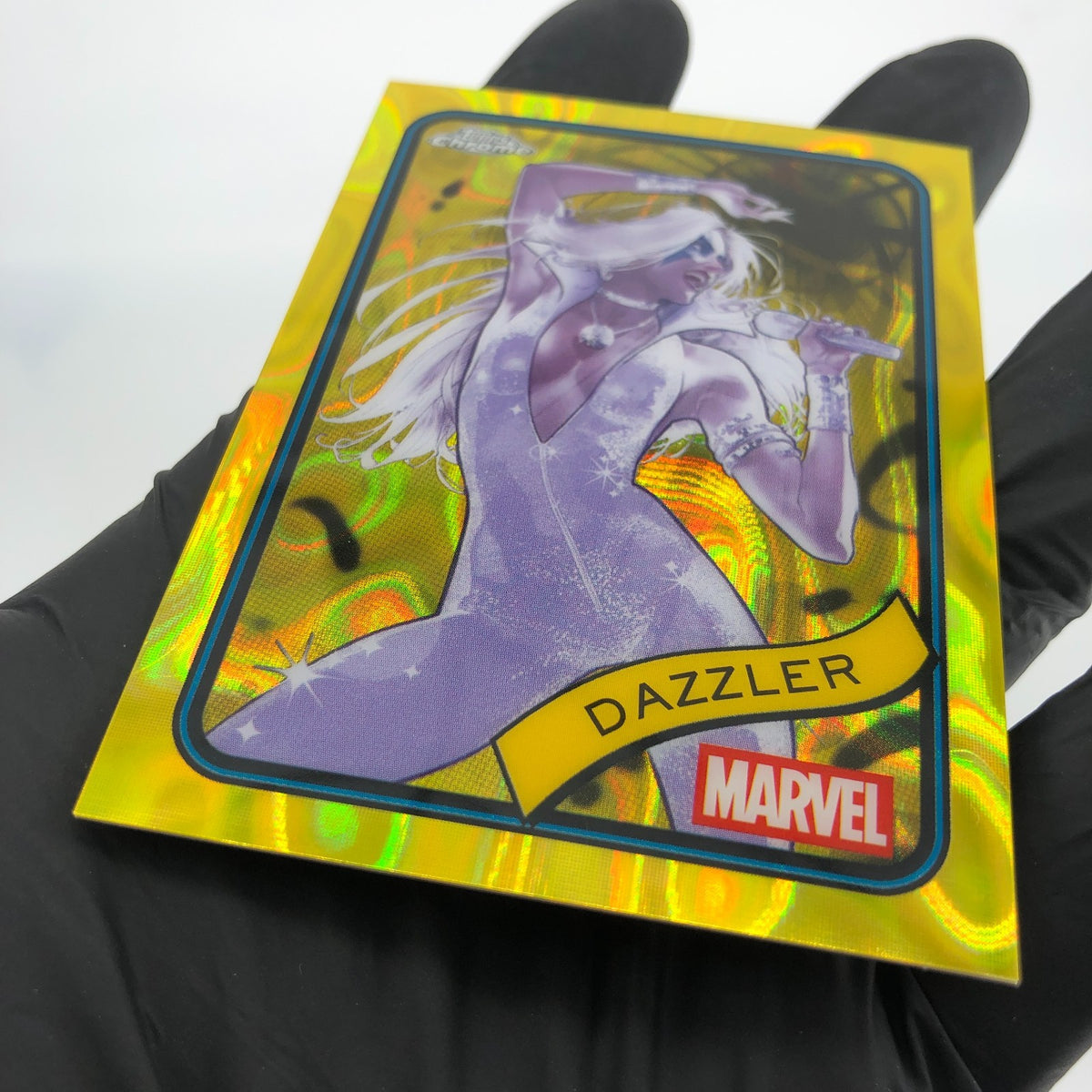 Marvel Card Dazzler 52 Yellow Lava Refractor Topps Chrome 2025 [NM]
