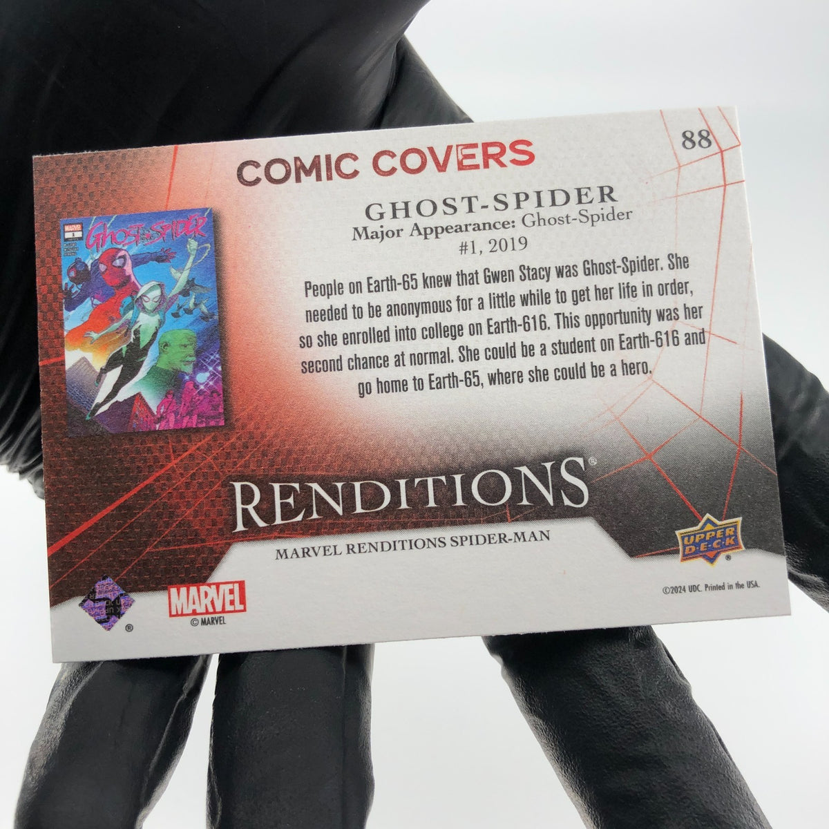 Marvel Card Ghost-Spider Gwen 88 Canvas Comic Covers Upper Deck Renditions [NM]