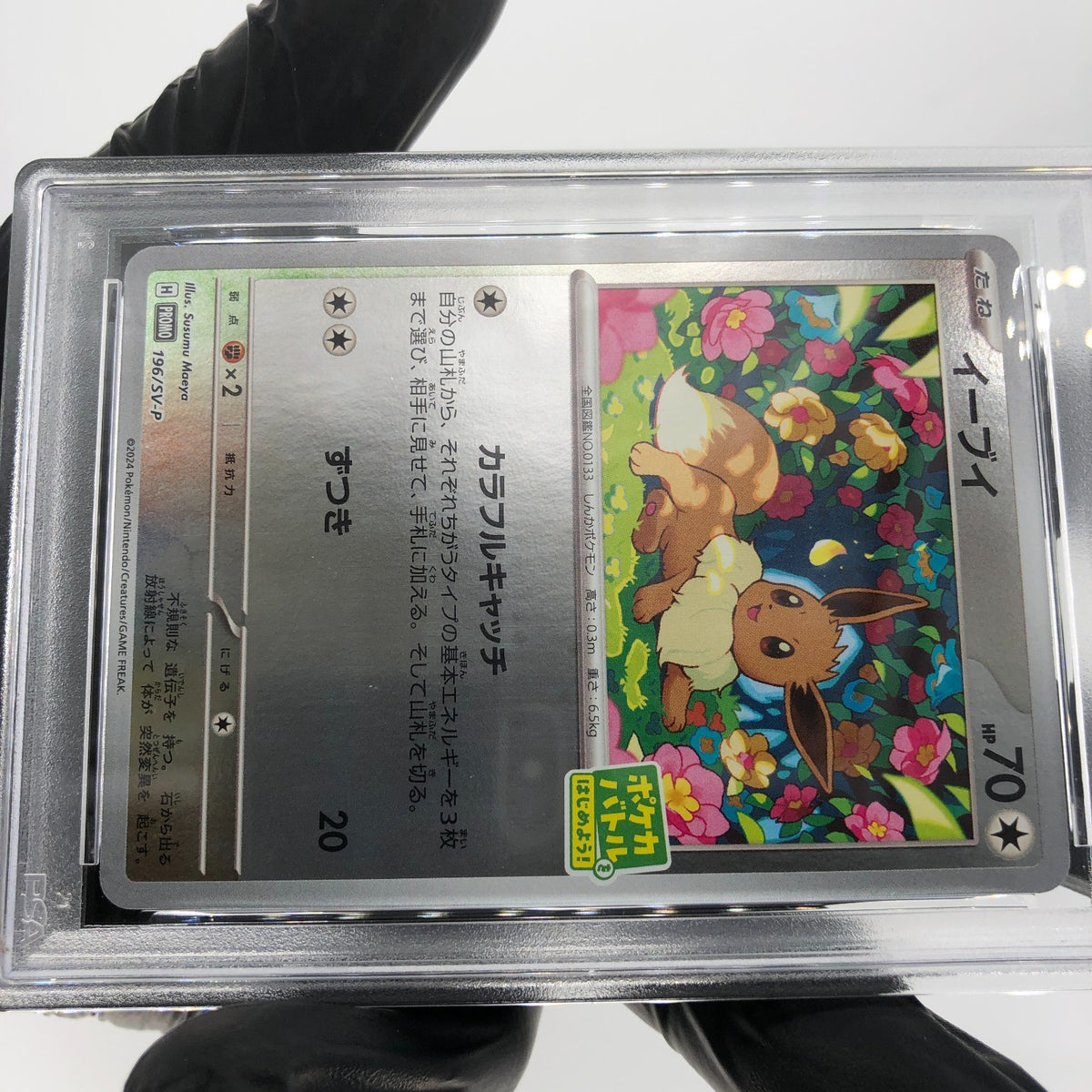 PSA 8 Pokemon Card Eevee 196/SV-P Promo Holo Japanese Karte [8] 2