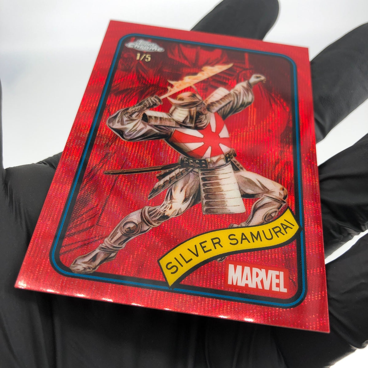 Marvel Card Silver Samurai 59 Red Wave /5 Alpha Topps Chrome 2025 [NM]