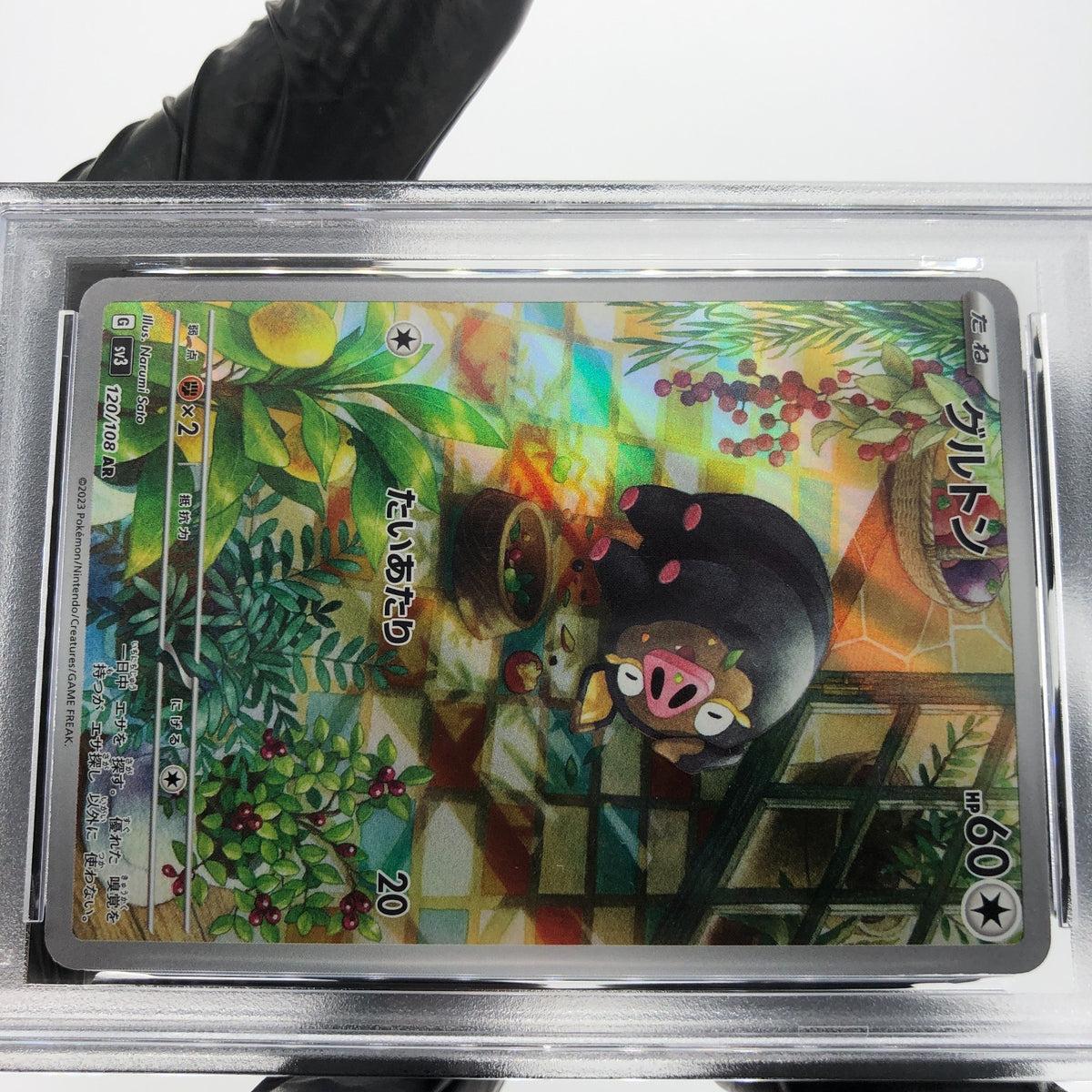 PSA 8 Pokemon Card Lechonk 120/108 AR SV3 Japanese Karte [8]
