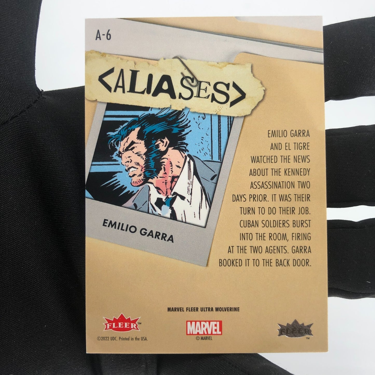 Marvel Card Emilio Garra A-6 Aliases Fleer Upper Deck Wolverine Ultra [Rank A]