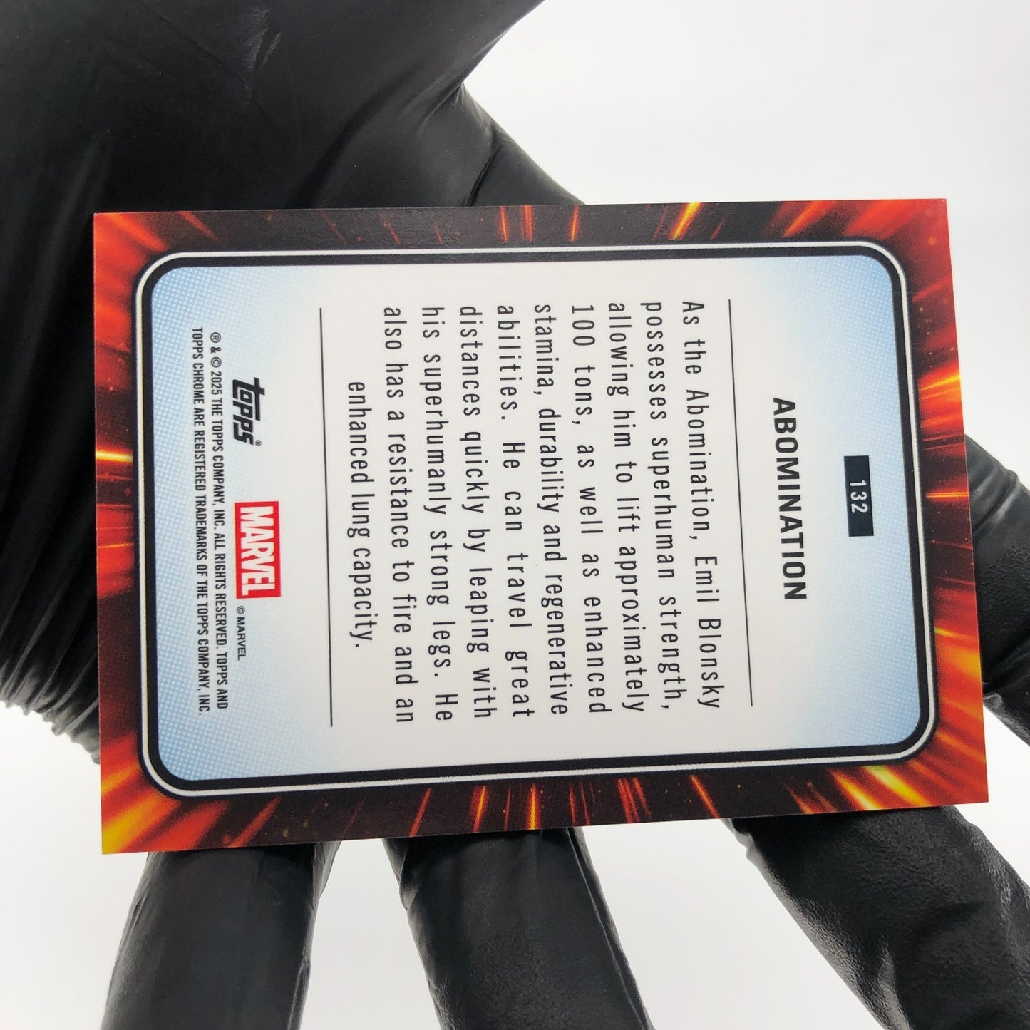 Marvel Card Abomination 132 Black Web /399 Topps Chrome 2025 [NM]