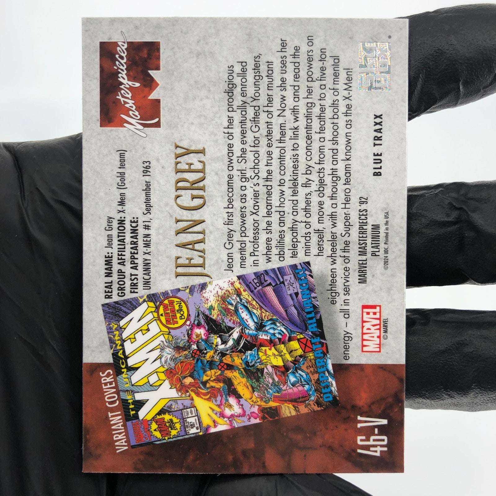 Marvel Card Jean Gray Traxx 46-V Variant  Fleer Upper Deck Masterpieces [NM]